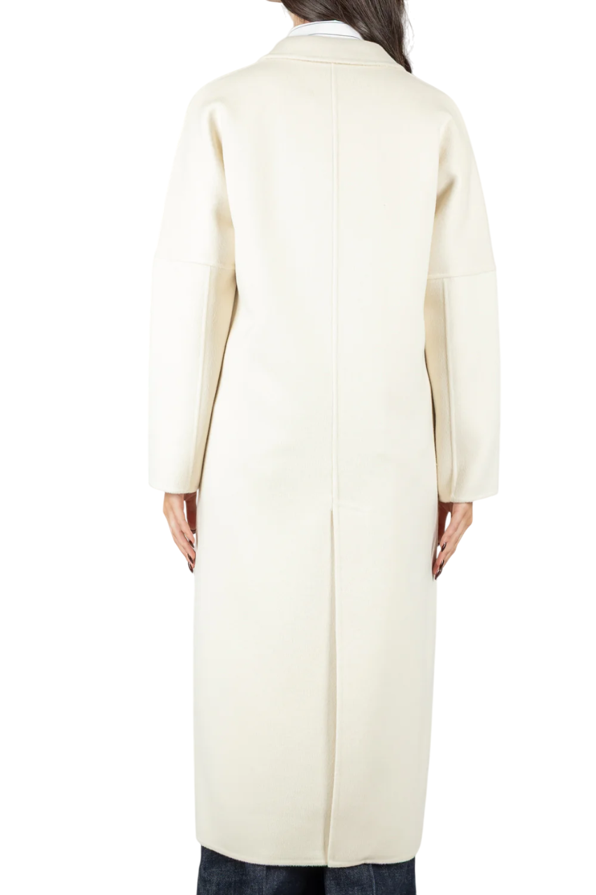 Vicolo cappotto lungo doppiopetto misto lana panna TF0001 PANNA VICOLO 