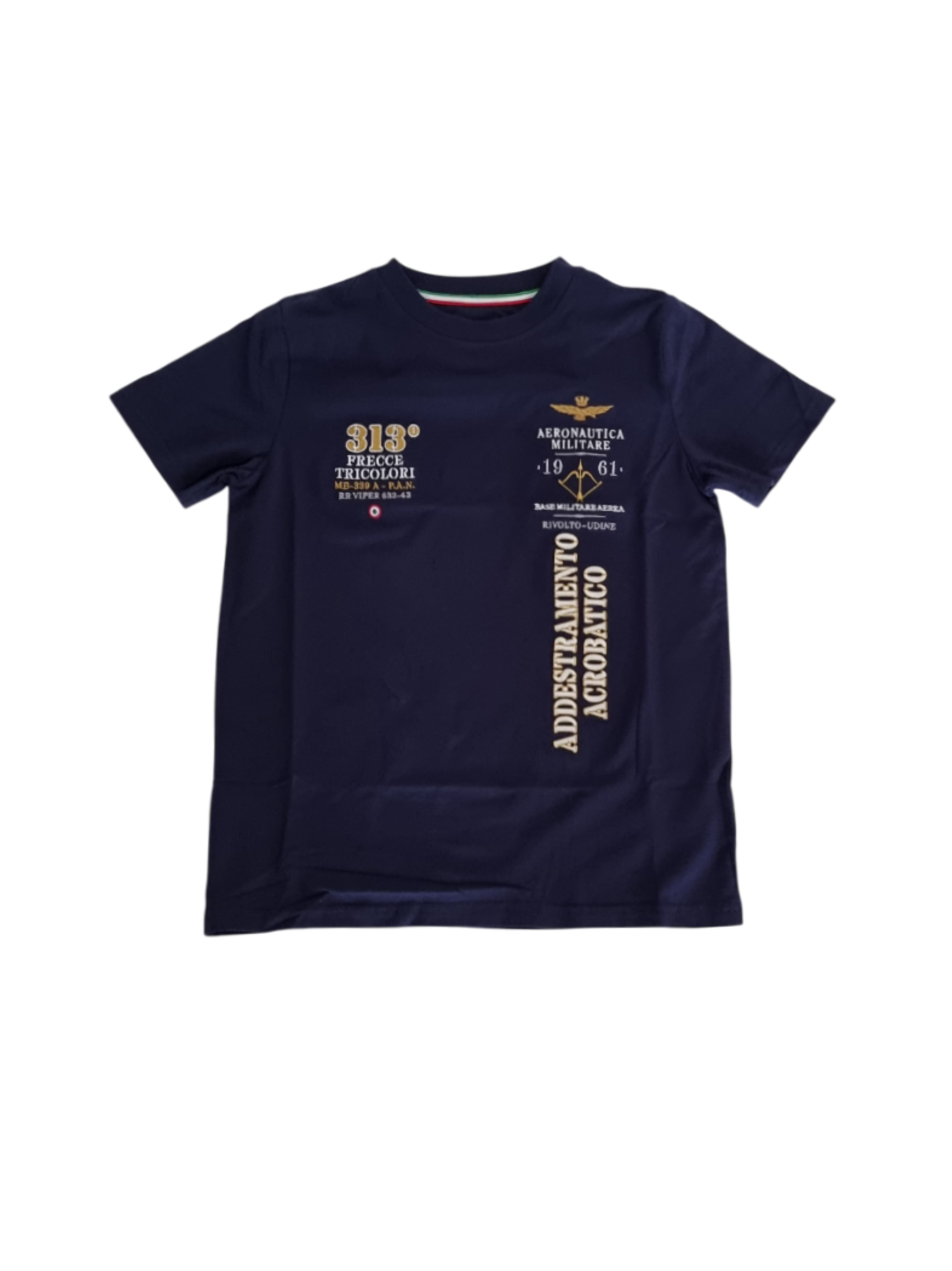 Aeronautica Militare T-shirt maniche corte con ricami blu 251TS0025A B08 AERONAUTICA MILITARE 
