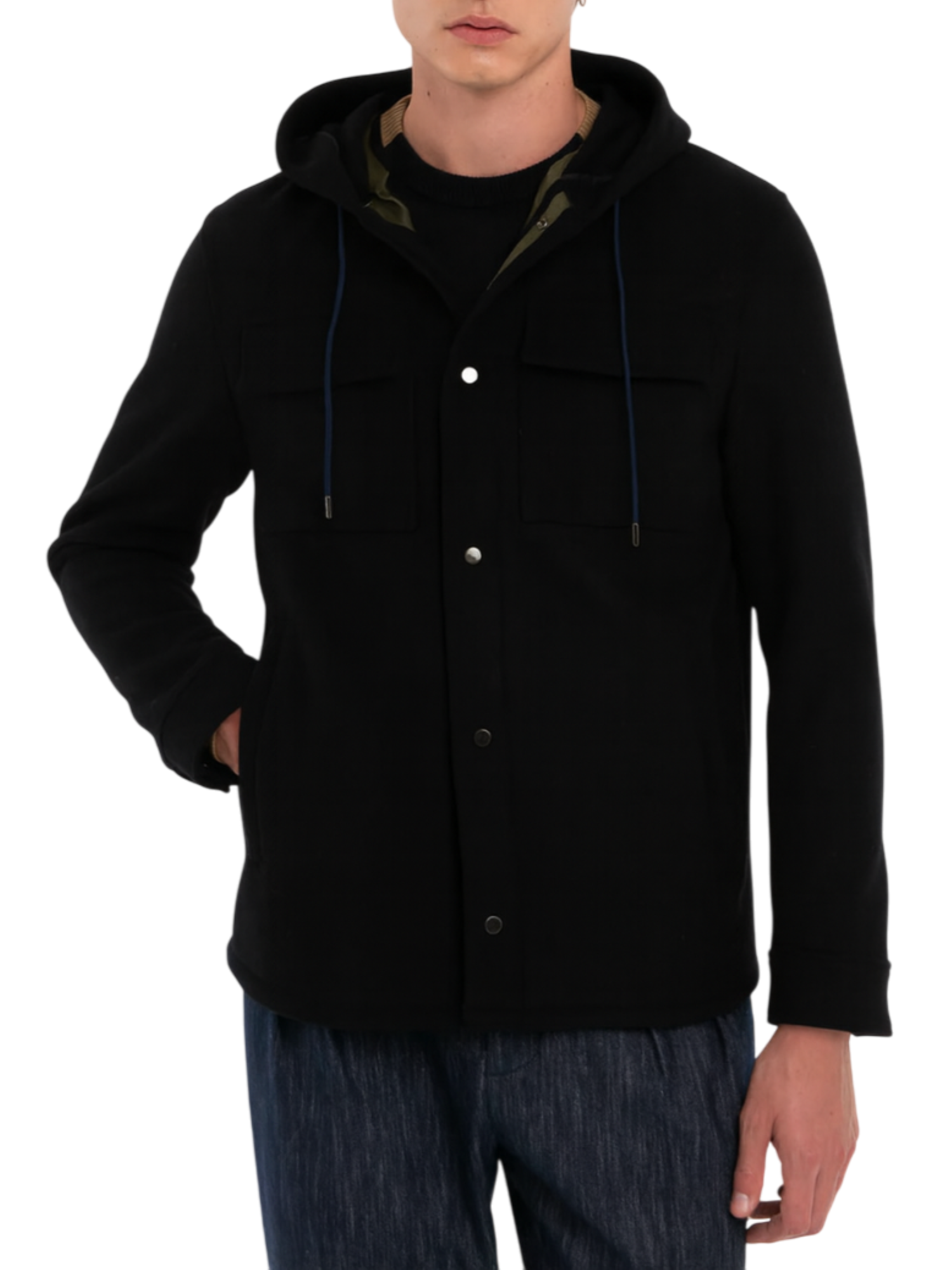 Manuel Ritz giubbino con cappuccio uomo nero 3932H8409C-253725 99 MANUEL RITZ 