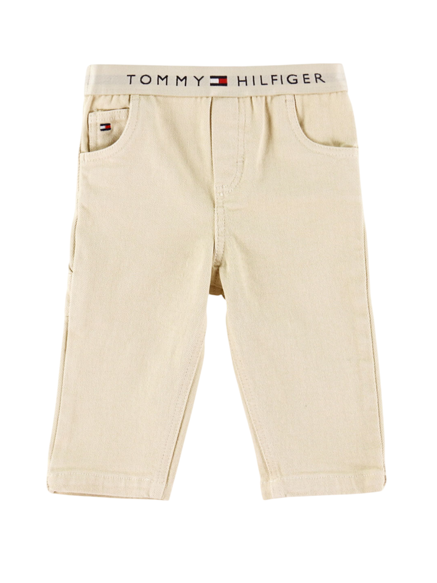 Tommy Hilfiger pantaloni neonato slim in cotone beige KN0KN02389 ACI Tommy Hilfiger 