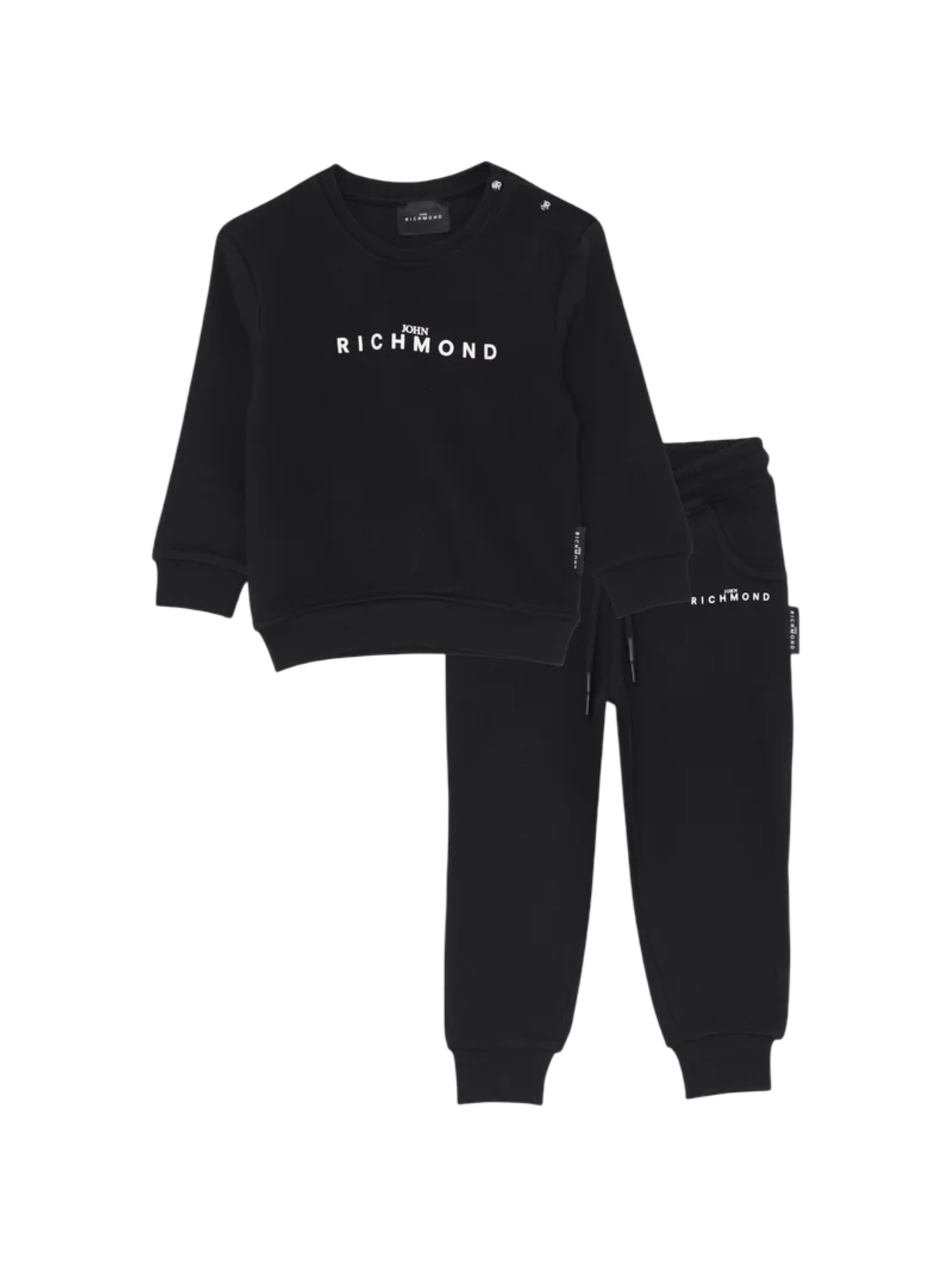 John Richmond completo Kanau felpa e pantaloni nero RIA25003CF BLACK John RICHMOND 