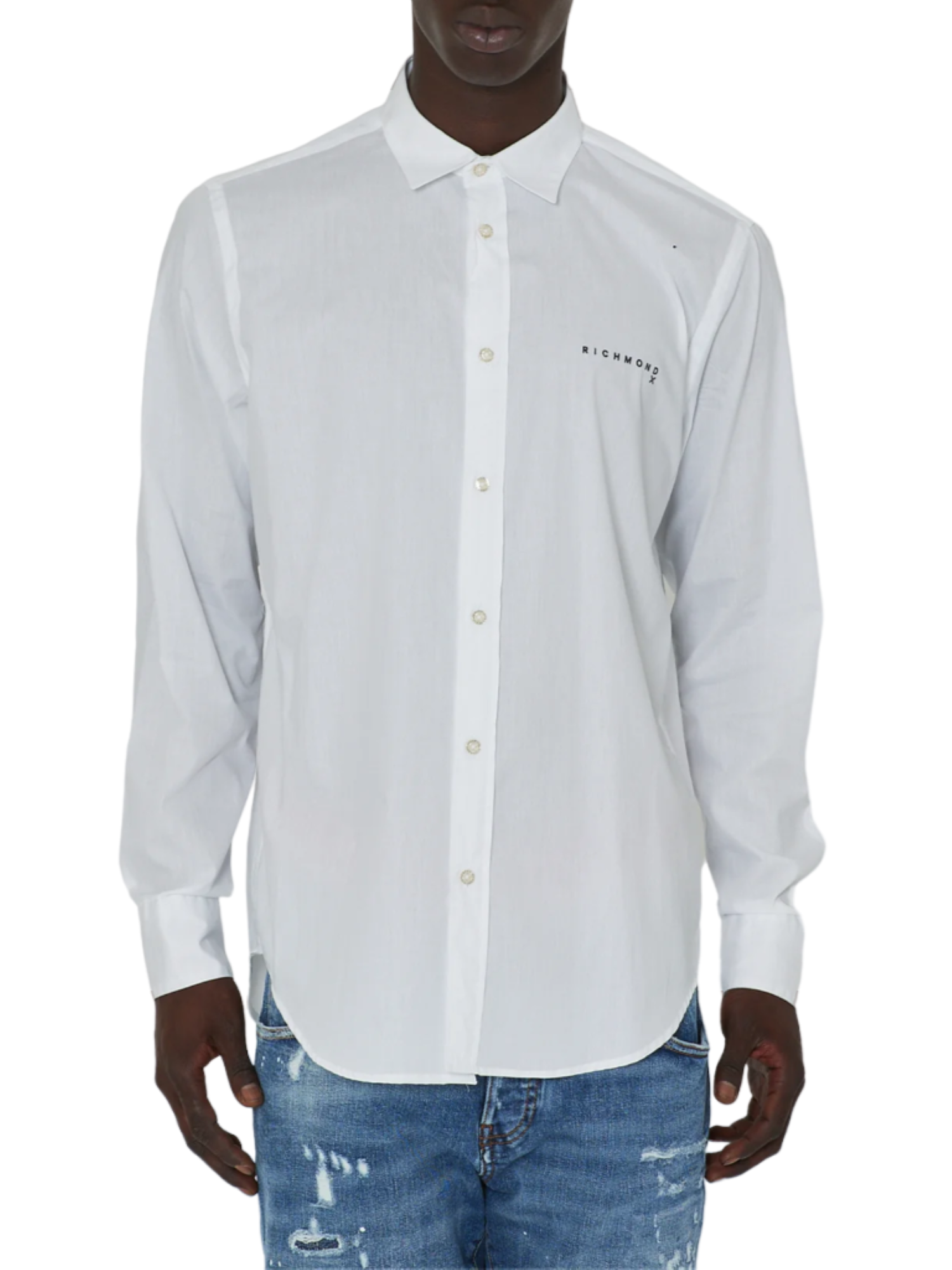 John Richmond camicia manica lunga Liddo in cotone bianco UMP24230CA WHITE John RICHMOND 