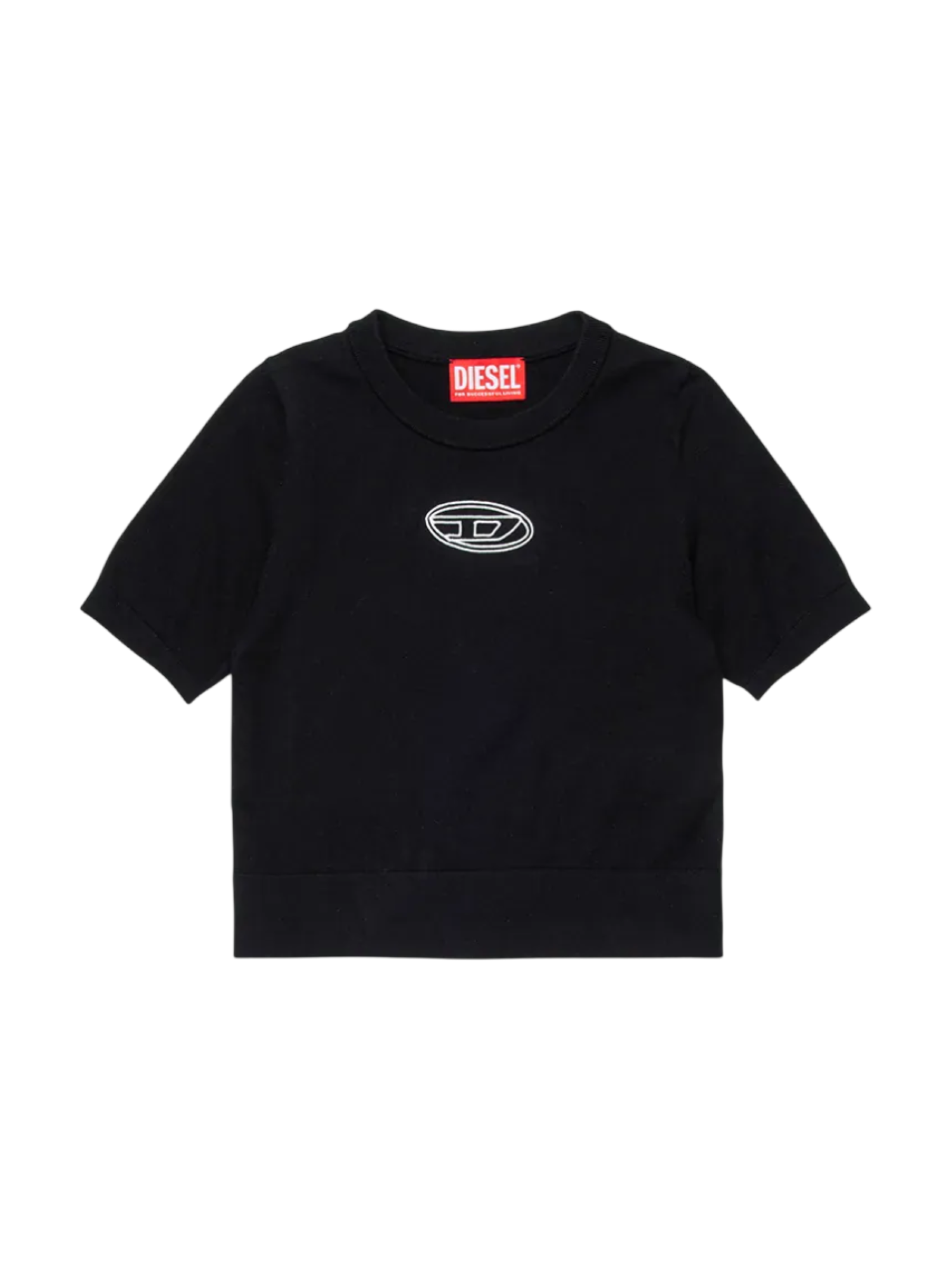Diesel maglia bambina manica corta con logo nero J02654-RLAXU K900 DIESEL 