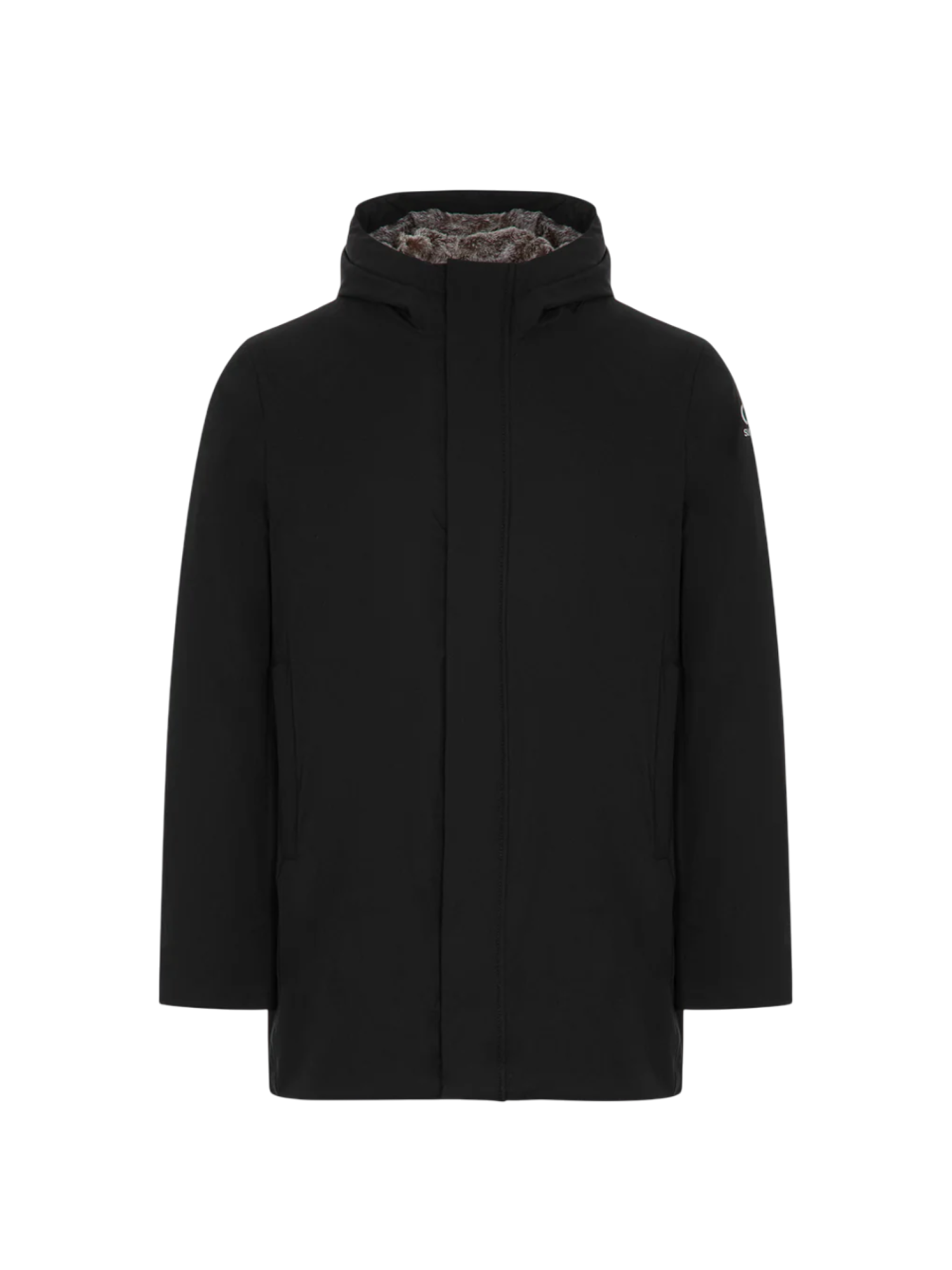 Suns giubbino imbottito uomo Gransasso Fur con cappuccio nero GBS53045U BLACK SUNS 