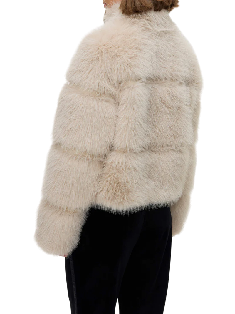 Vero Moda pelliccia ecologica donna ecrù 10336121 PUMICE STONE VERO MODA 