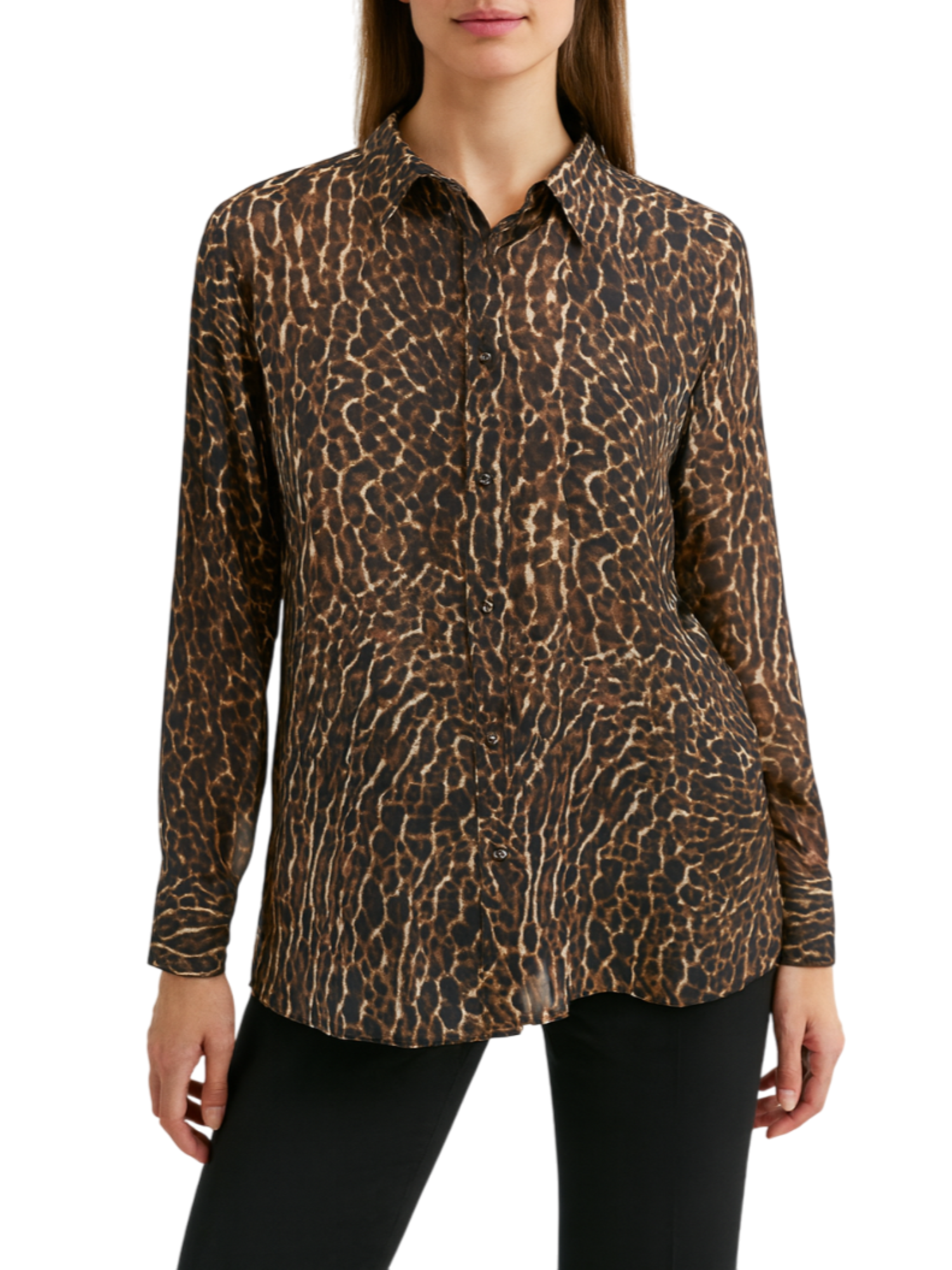Lola by Sandro Ferrone camicia manica lunga in fantasia animalier marrone L12YBFDESERT UNICA Lola BY S.FERRONE 