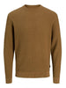Jack&Jones maglia uomo girocollo trama rombi color nocciola