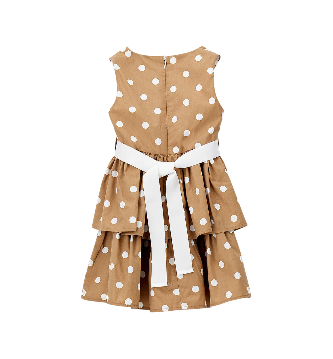 iDo abito bambina a balze fantasia pois marrone bianco 4G334 6BVQ iDO 