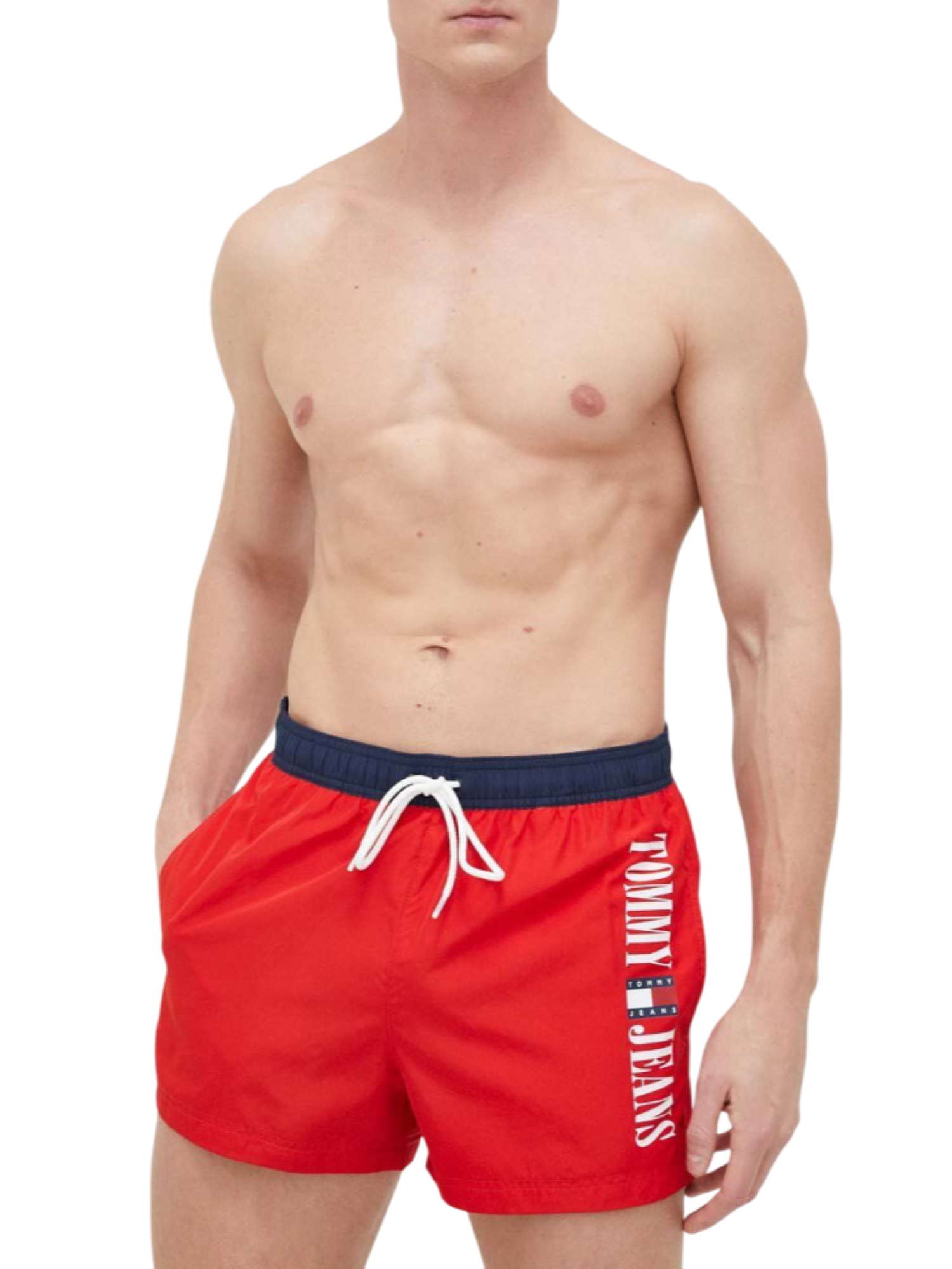 Tommy Hilfiger boxer mare con stampa logo rosso UM0UM02755 XNL Tommy Hilfiger beachwear 