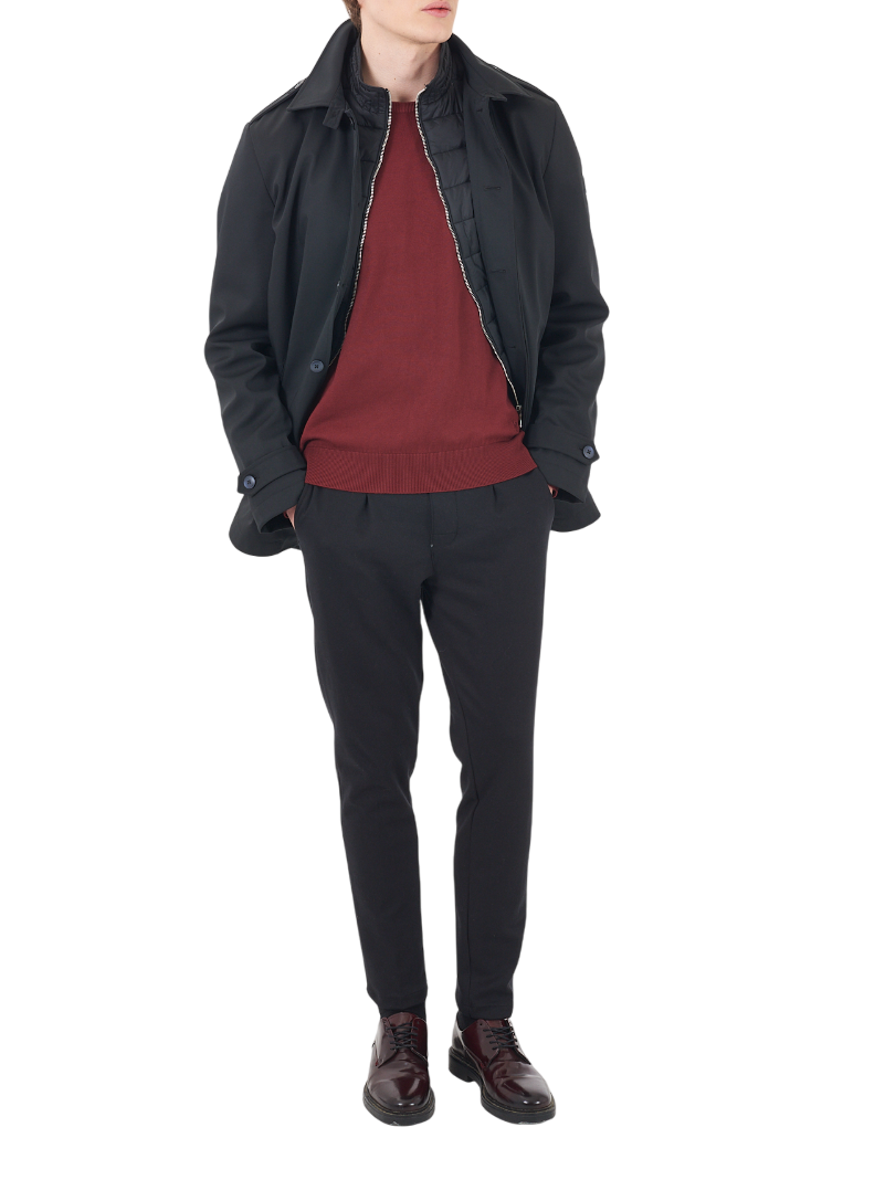 Yes Zee parka imbottito in softshell nero O838-KB00 0801 YES-ZEE 