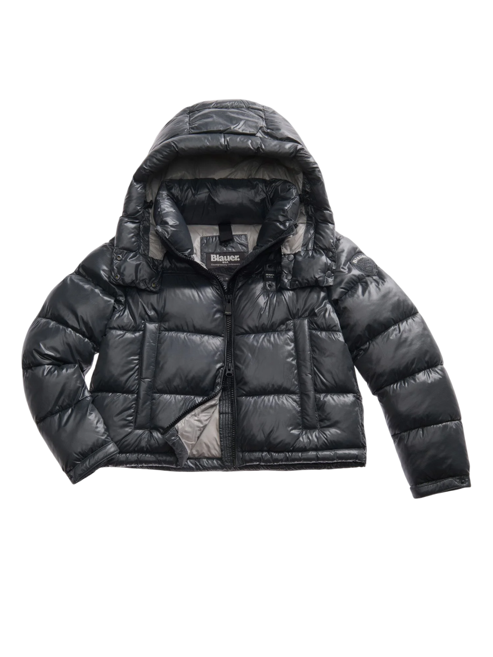 Blauer piumino donna Gloria con cappuccio antracite 25WBLDC02170-006648 978GG BLAUER 