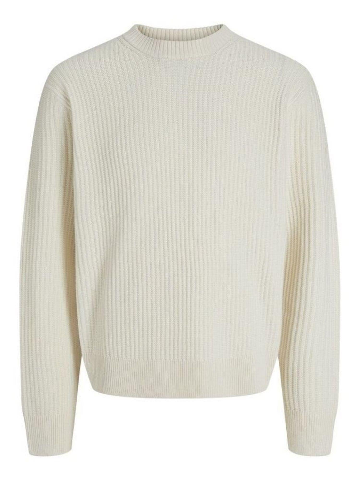 Jack&Jones maglia uomo a costine panna 12283169 SEA SALT JACK&JONES 