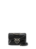 Pinko borsa Love Bag Mini Puff in pelle trapuntata nero argento