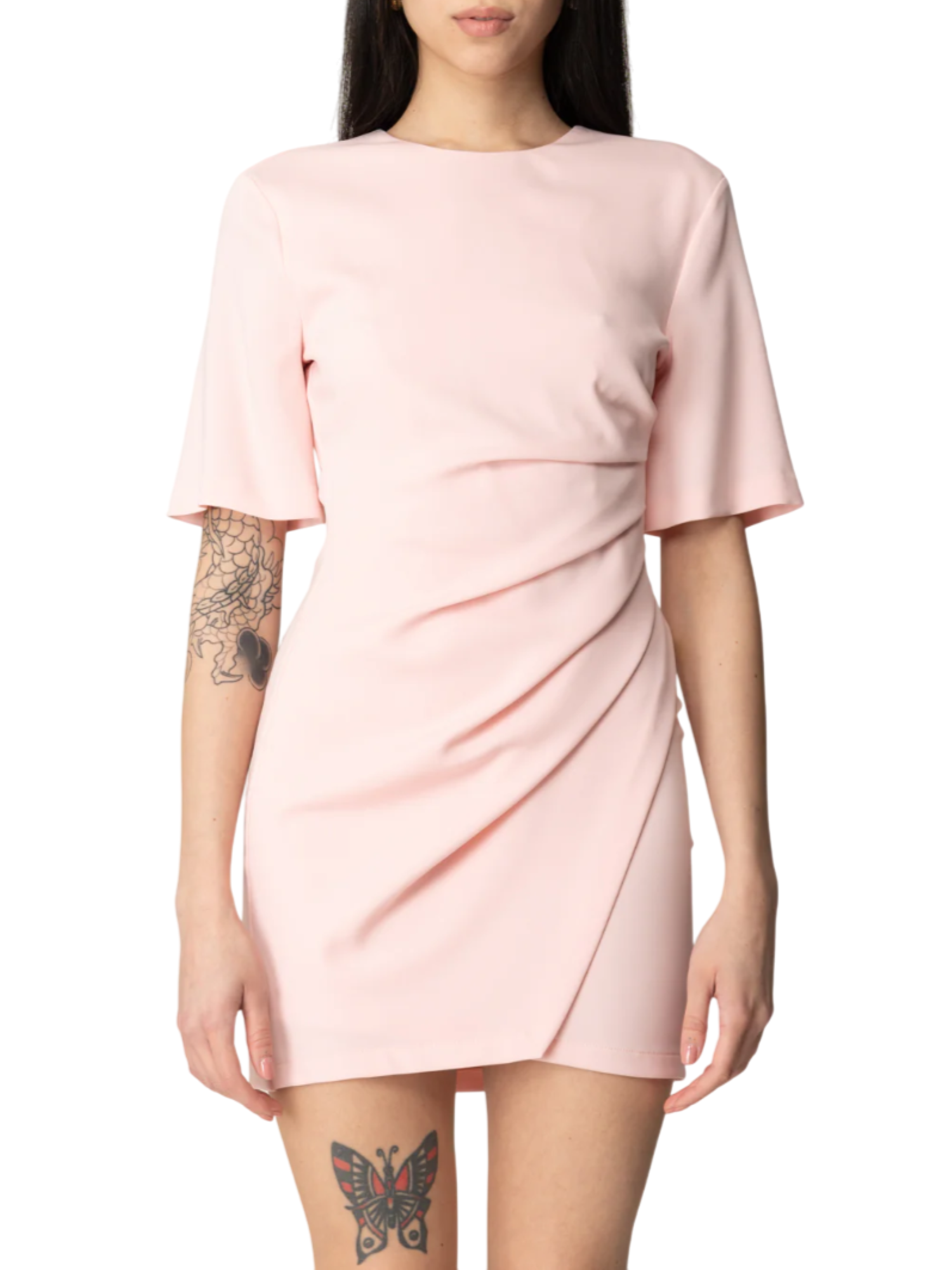 Aniye By abito corto Bella manica corta rosa 185552 02034 ANIYE BY 