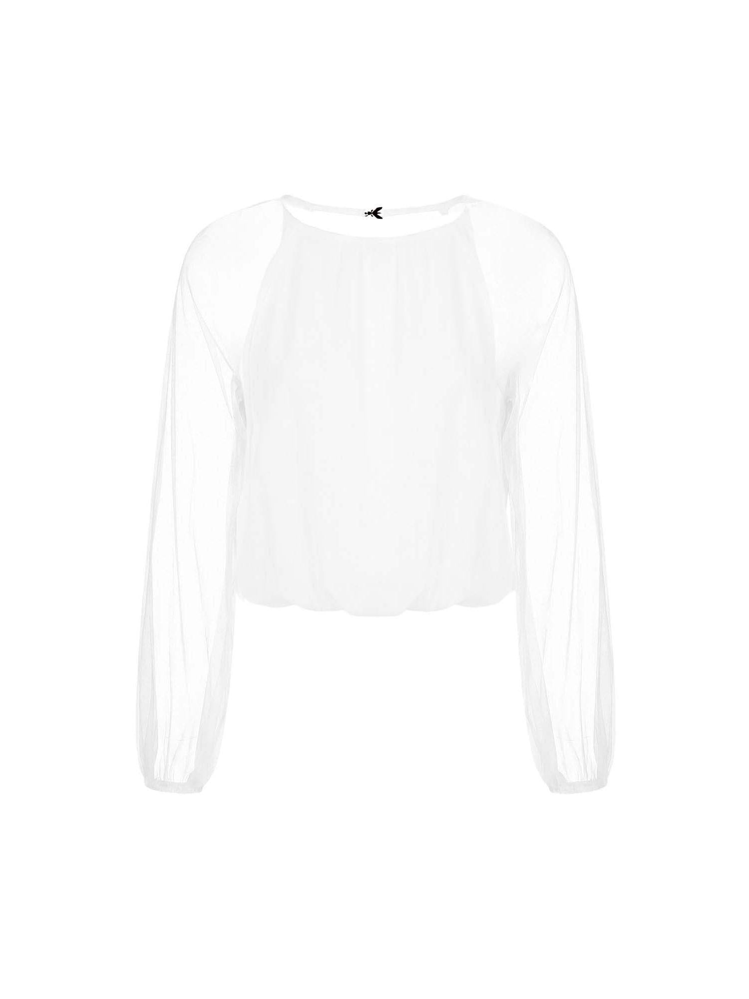 Patrizia Pepe blusa bambina in georgette panna 7C0276-A643 W146 PATRIZIA PEPE 