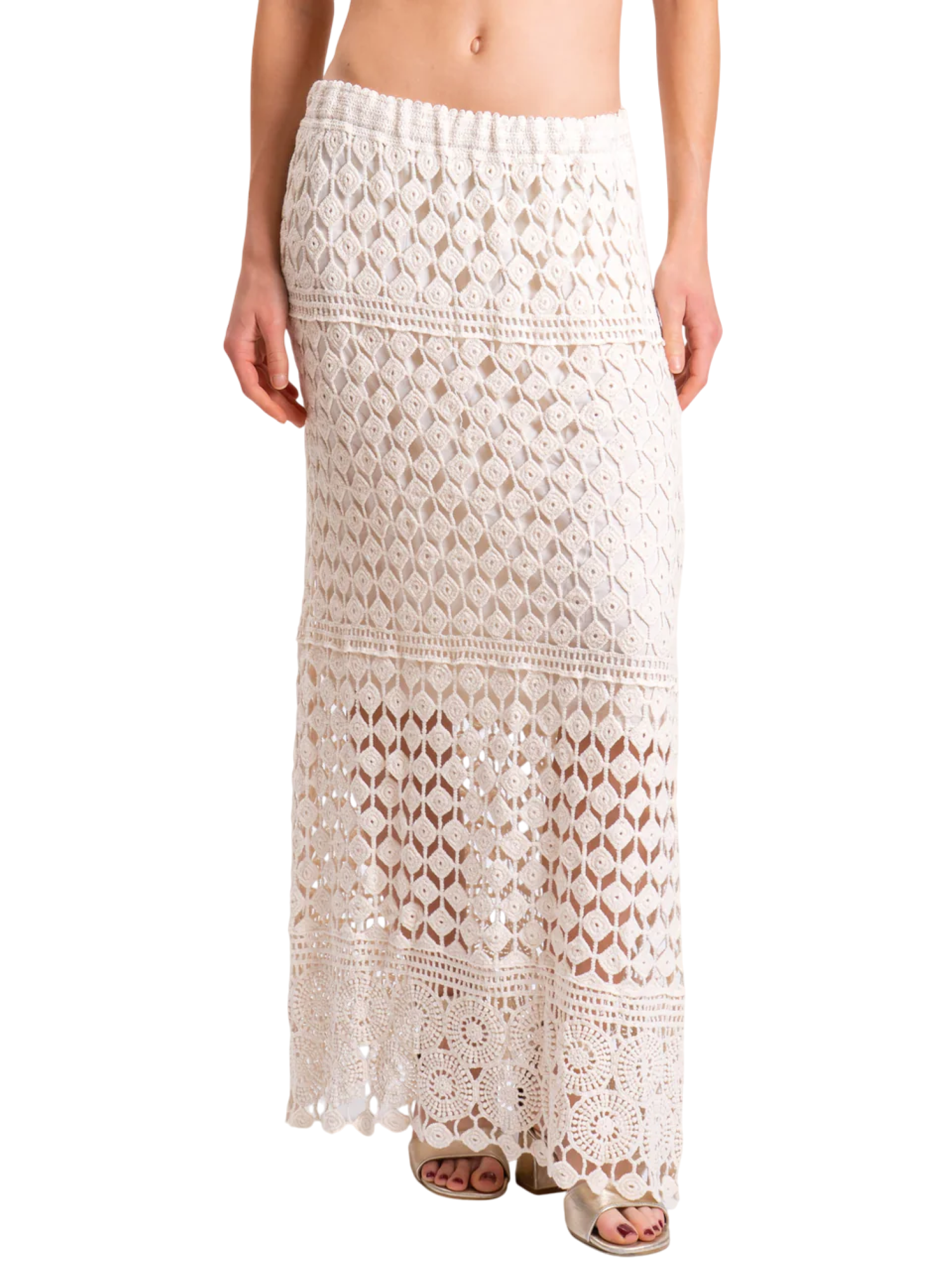 Haveone gonna lunga crochet panna GVF-N169 BURRO HAVEONE 