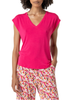 Surkana T-shirt scollo a V in viscosa fucsia