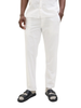 Jack&Jones pantaloni in misto lino bianco
