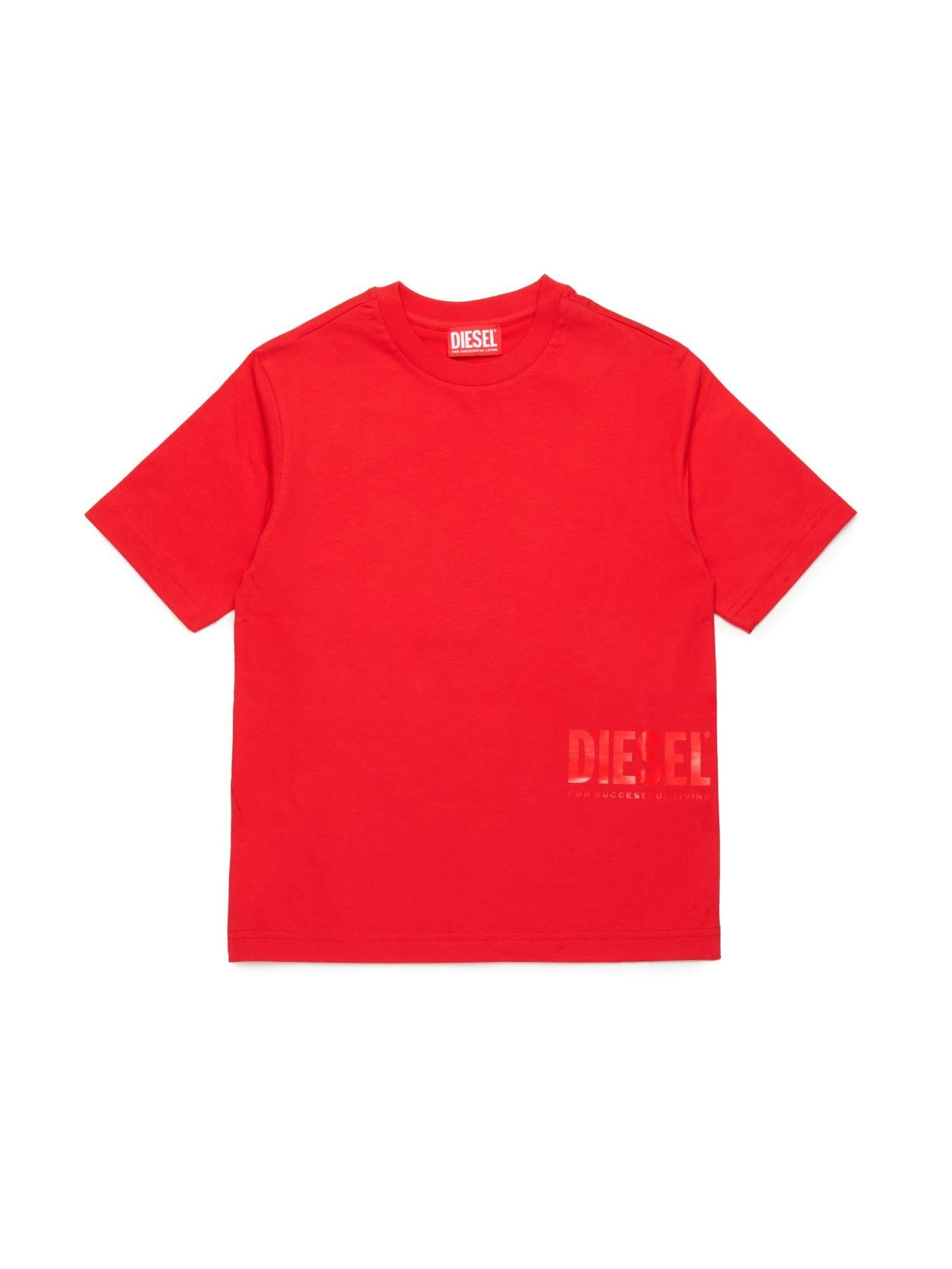 Diesel T-shirt manica corta con stampa logo rosso J02283-0CATM K457 DIESEL 