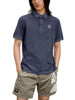 Blauer polo Devitt manica corta in cotone blu