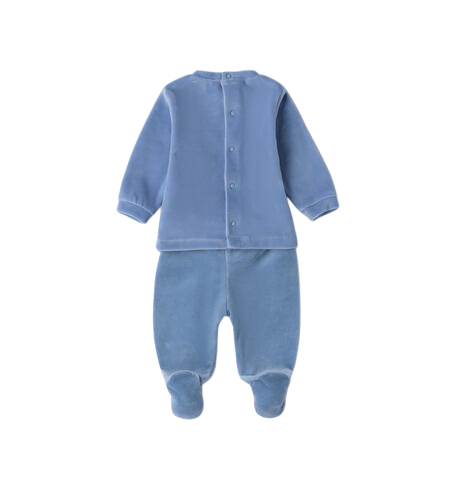 iDo tutina neonato in ciniglia azzurro 4F001 3814 iDO 