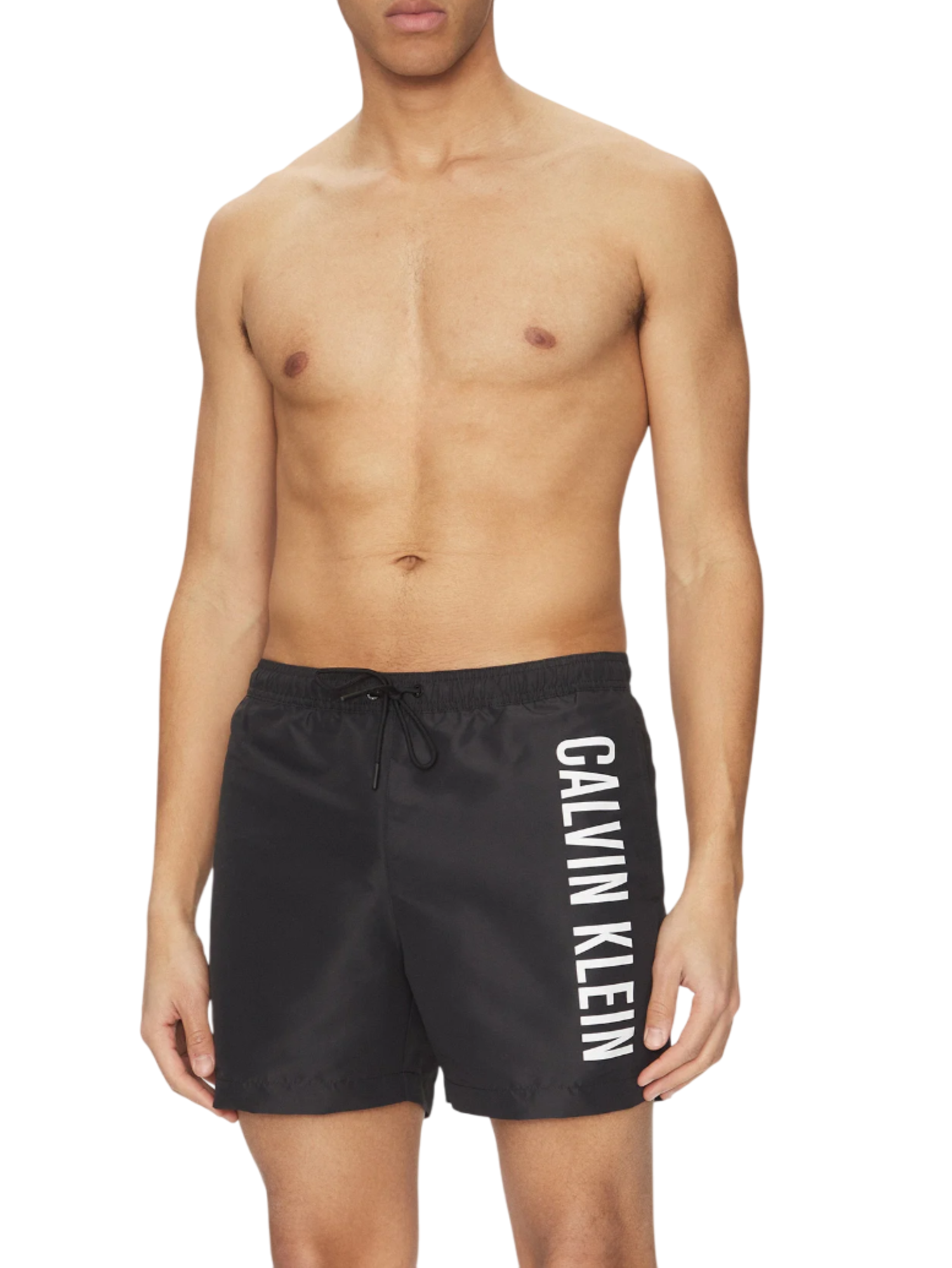 Calvin Klein boxer mare con stampa logo nero bianco KM0KM01092 BEH Calvin Klein Beachwear 