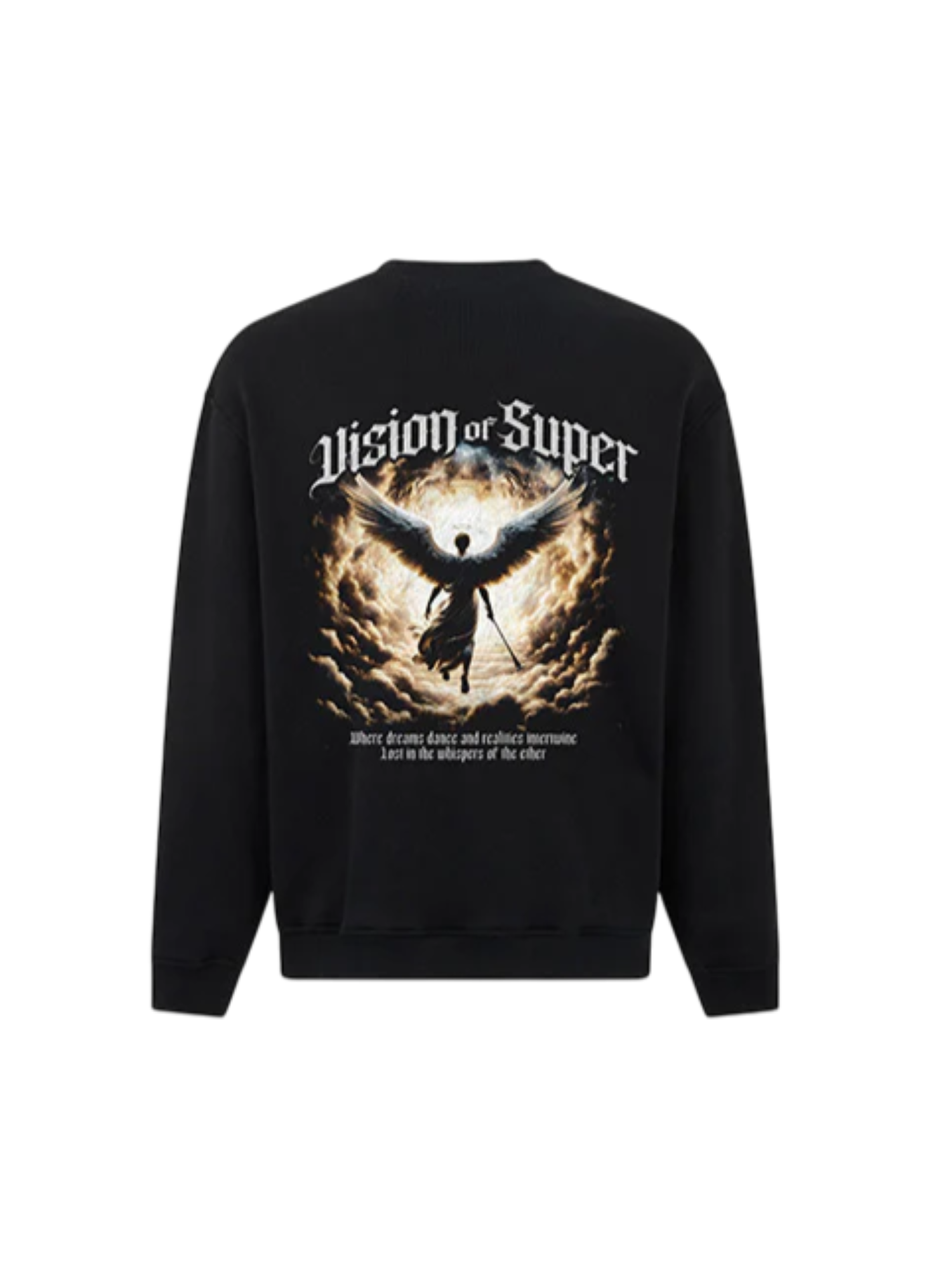 Vision of Super felpa uomo con stampa nero VS016CR-01 BLACK VISION OF SUPER 