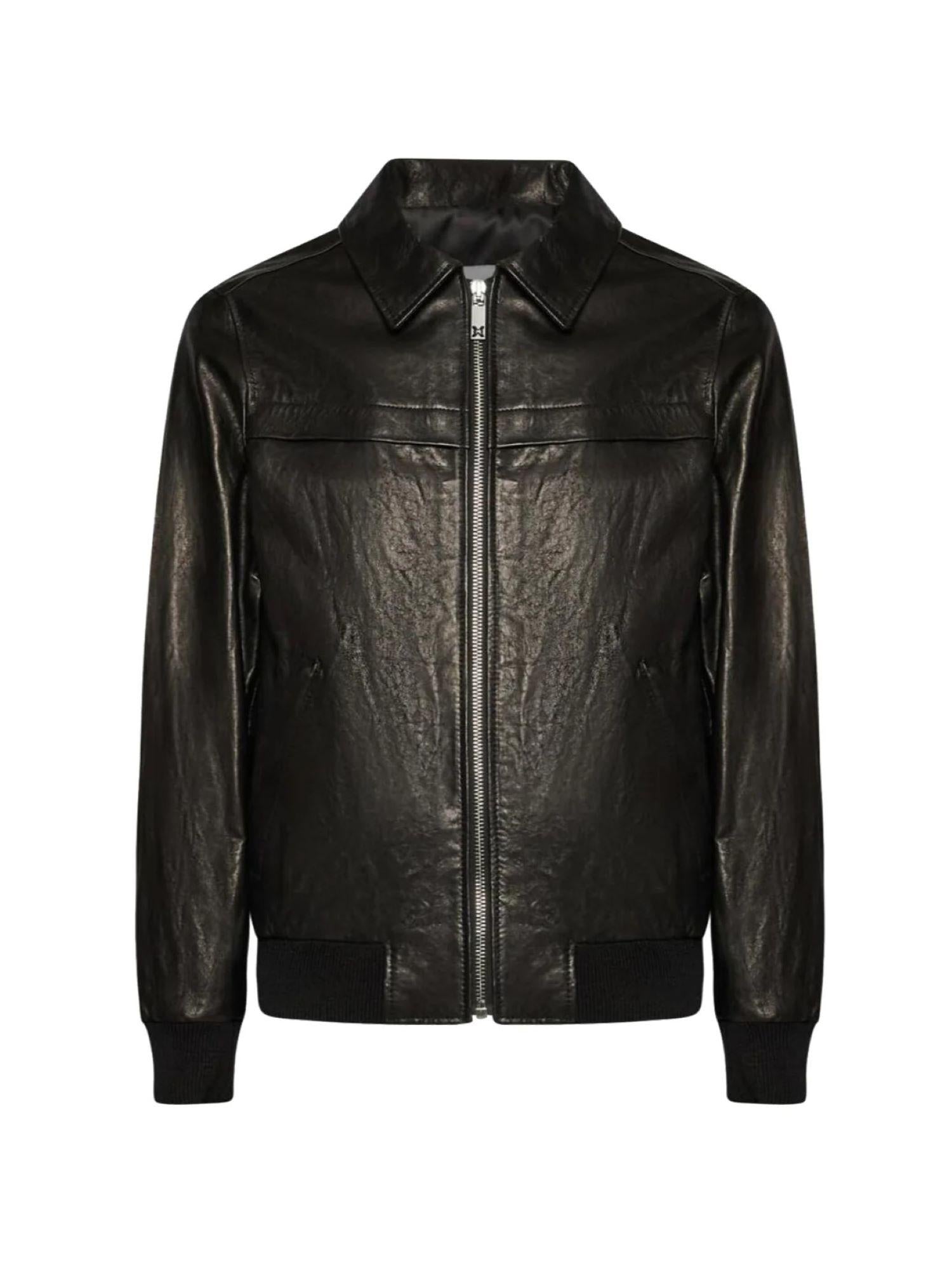 John Richmond giubbino uomo in pelle nero UMA25101GB BLACK John RICHMOND 