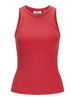 Jjxx canotta in cotone a costine rosso