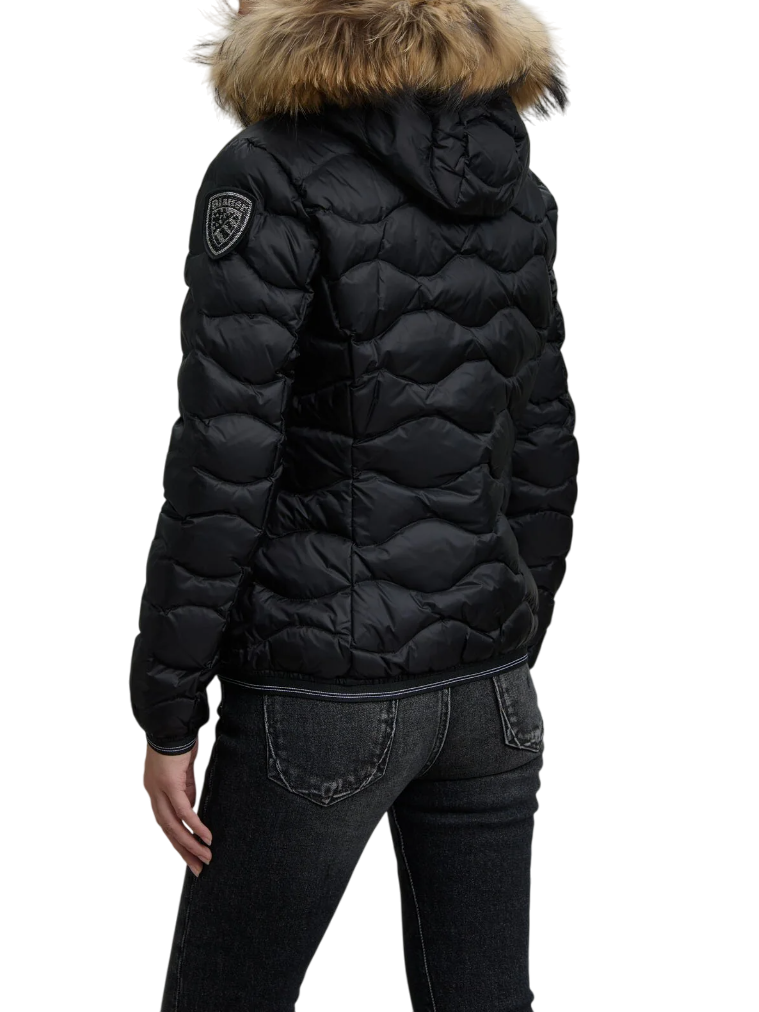 Blauer piumino donna Aldie con cappuccio nero 25WBLDC03096-006047 999EI BLAUER 