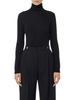 Elisabetta Franchi maglia dolcevita con logo jacquard nero