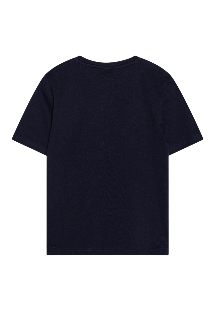 Boss T-shirt manica corta con maxi logo blu J25P24 MARINE BOSS 