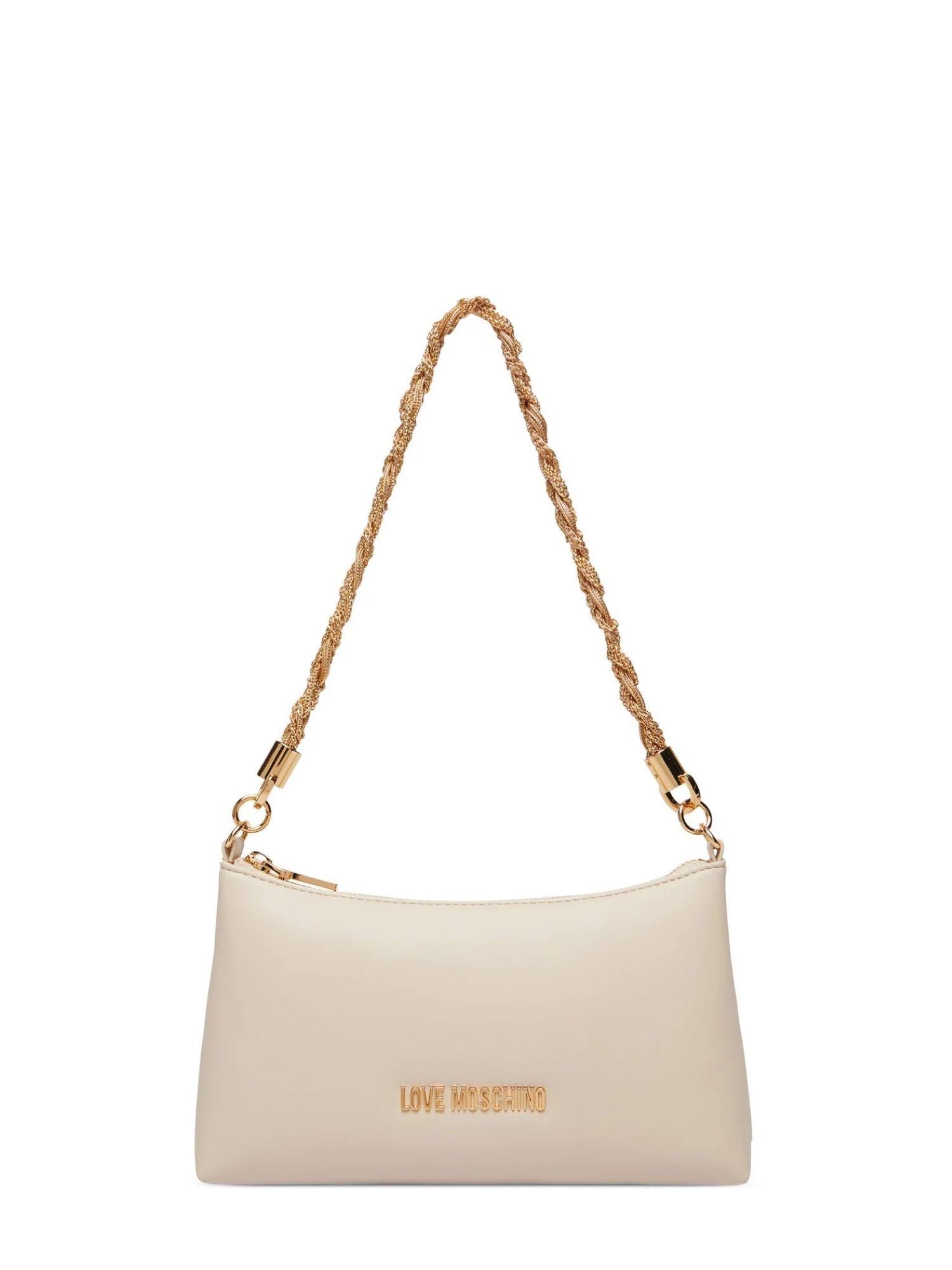 Love Moschino borsa in ecopelle con manico gioiello ecrù JC4143PP1O-LX0 110 MOSCHINO LOVE 