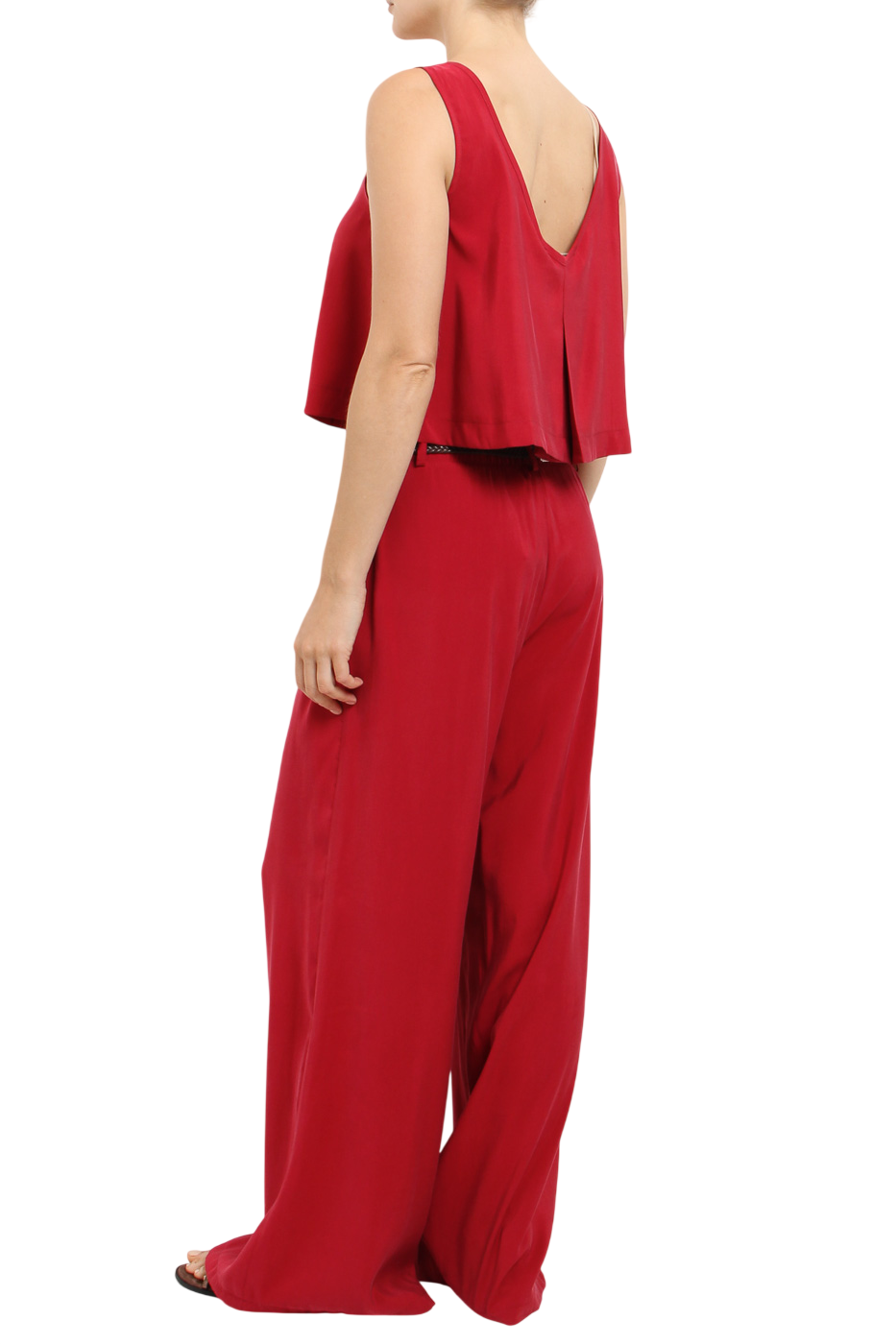 Haveone top crop donna con pinces rosso scuro RIAQ287 INDIA HAVEONE 