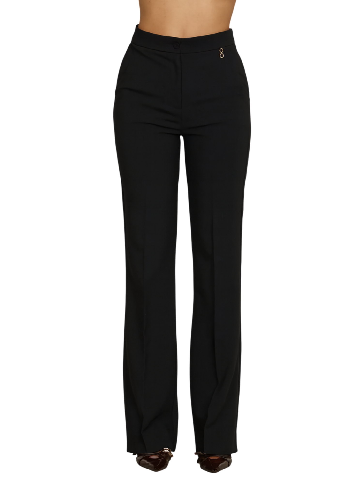 Relish pantaloni flare vita alta Indianapolis nero INDIANAPOLIS 1199 RELISH 
