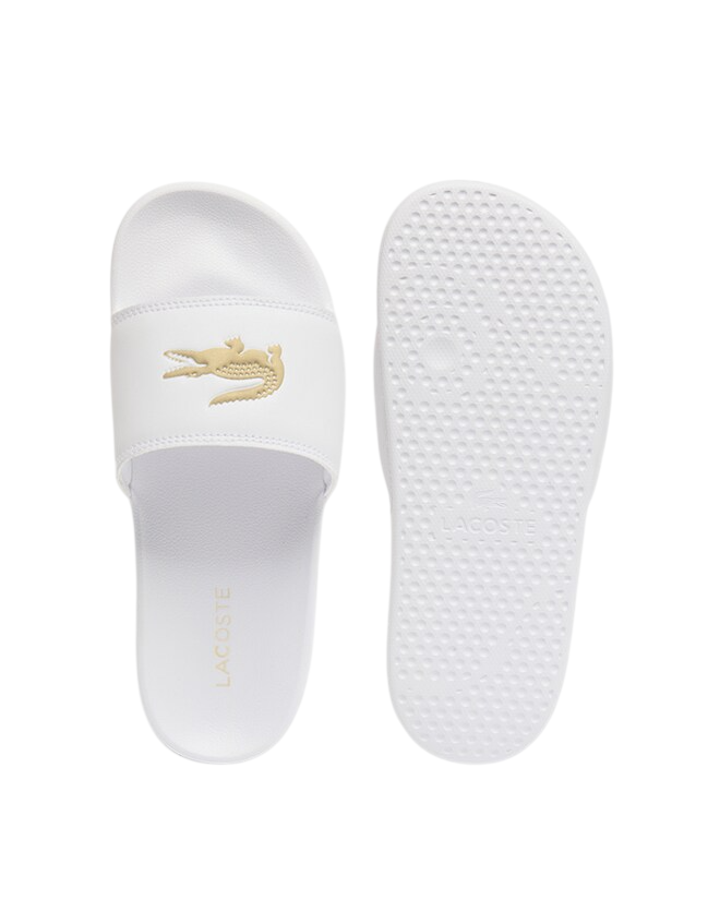 Lacoste ciabatte donna Serve Slide con logo bianco 51CFA0003 ALM LACOSTE 