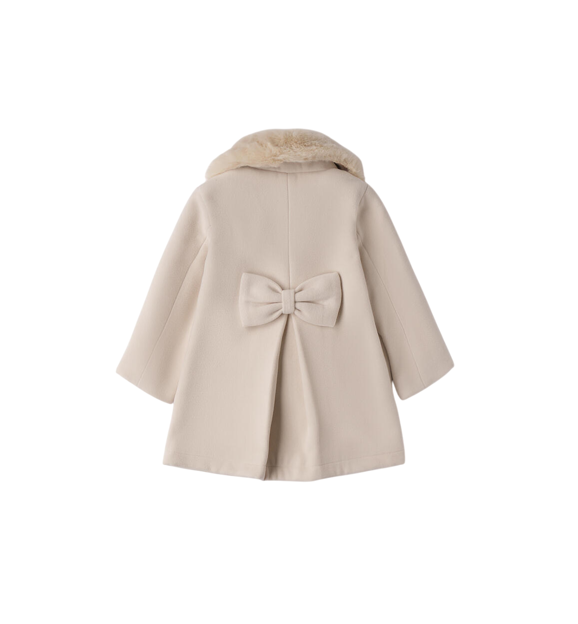 iDo cappotto bambina con ecopelliccia ecrù 4F273 0154 iDO 