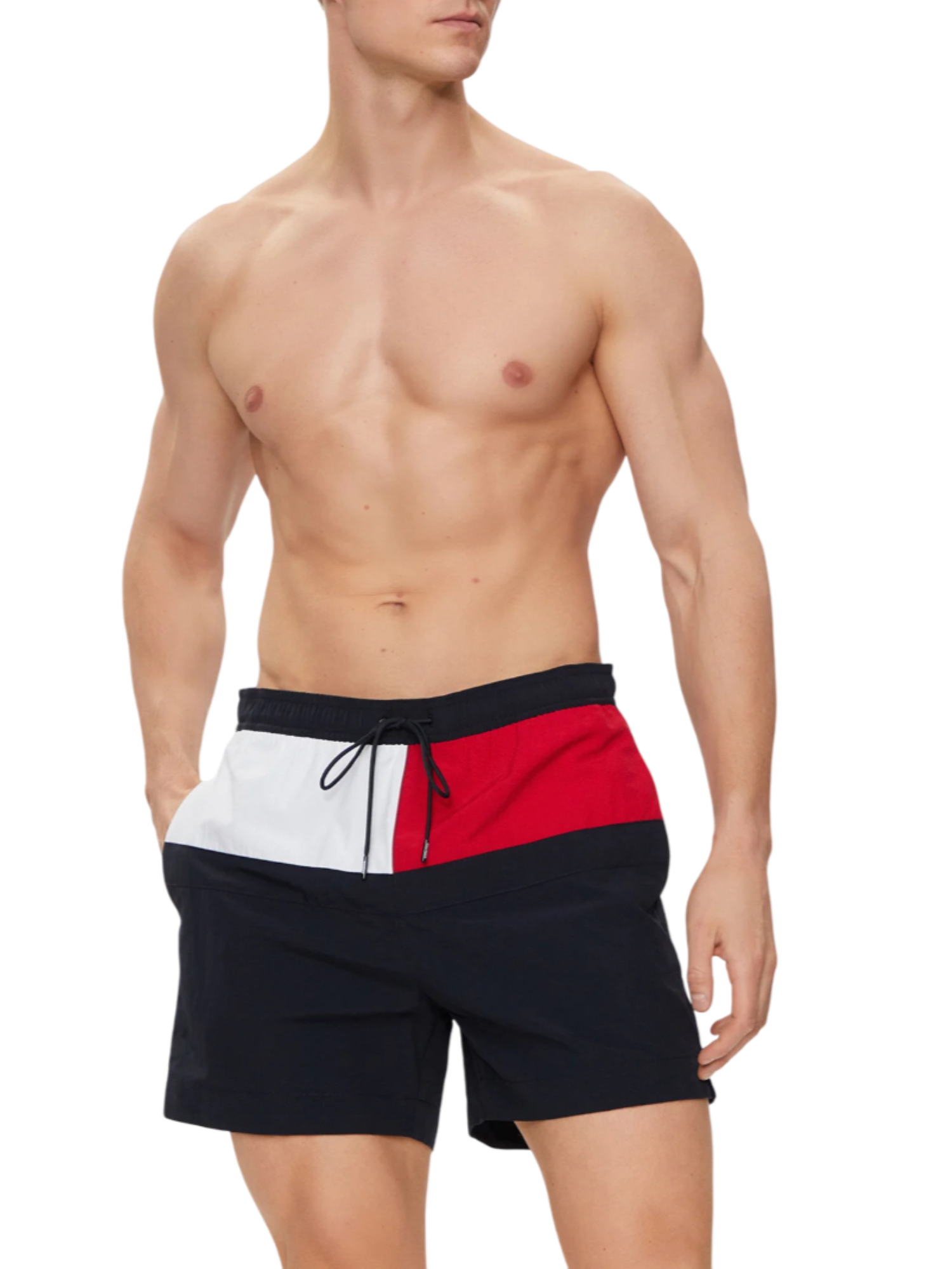 Tommy Hilfiger boxer mare colorblock iconico blu UM0UM03259 DW5 Tommy Hilfiger beachwear 