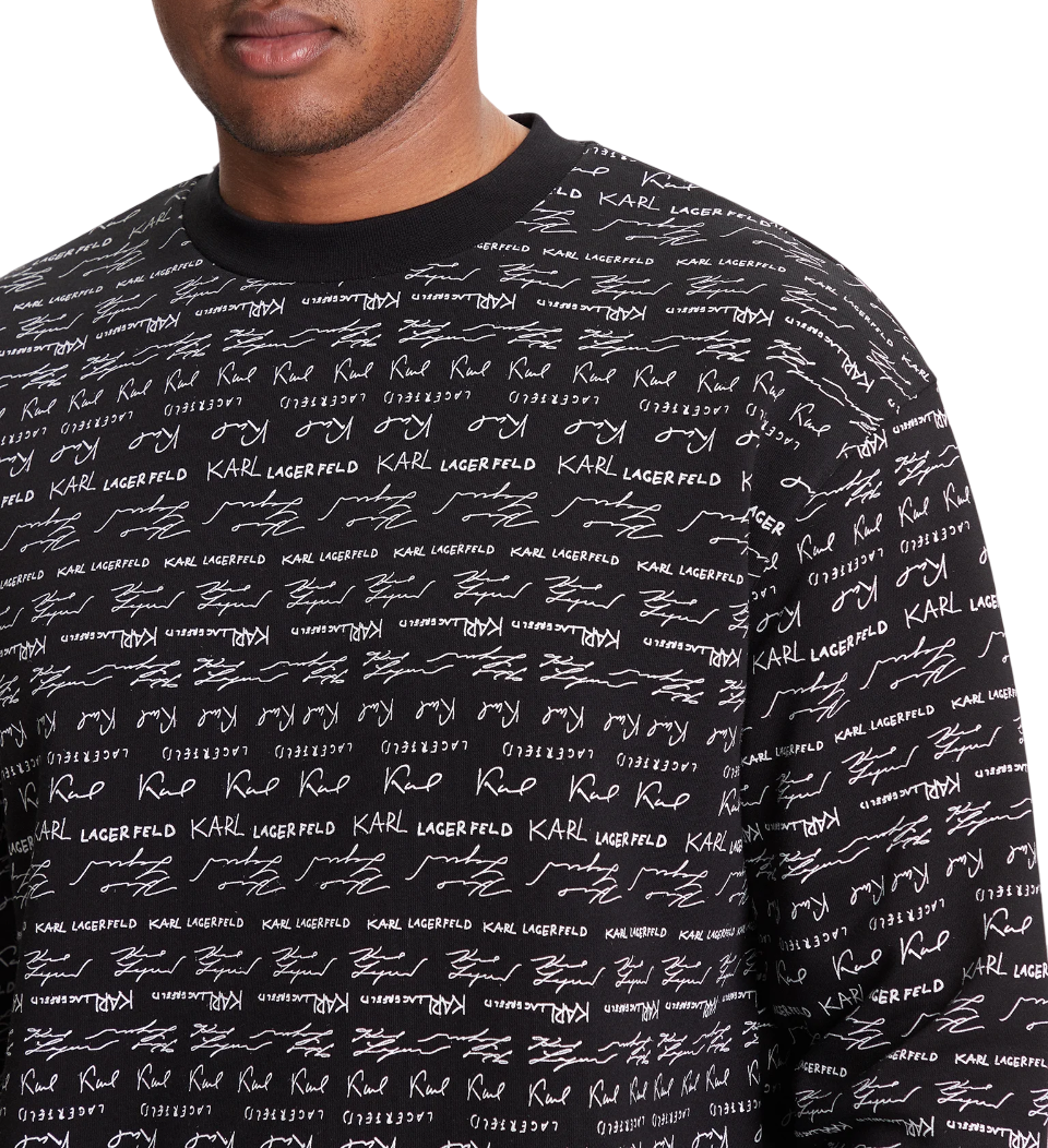 Karl Lagerfeld felpa con logo all over nero 70510955391 990 KARL LAGERFELD 