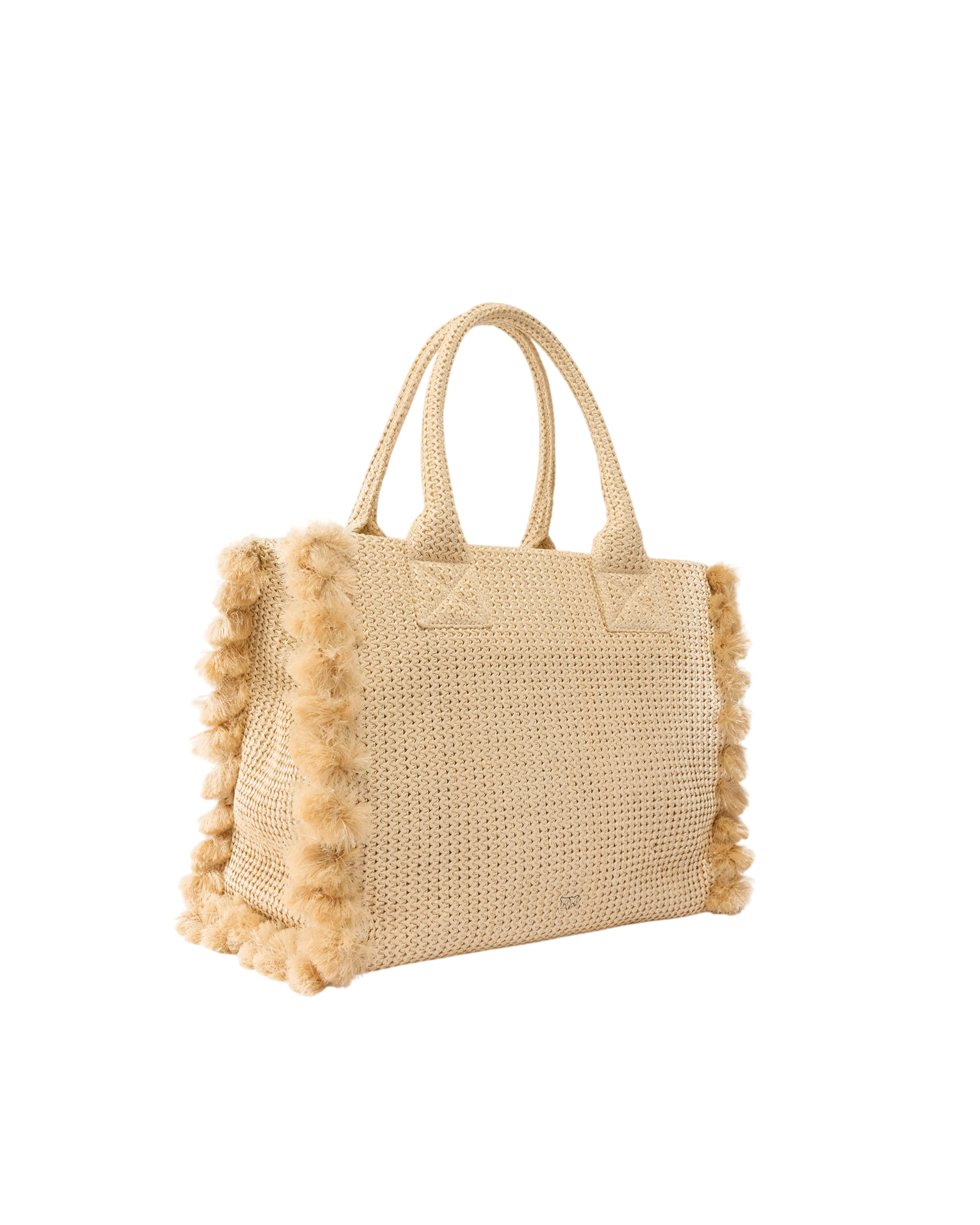 Pinko borsa Beach Shopper in rafia con logo beige 106673-A39Y HZ3Q PINKO 