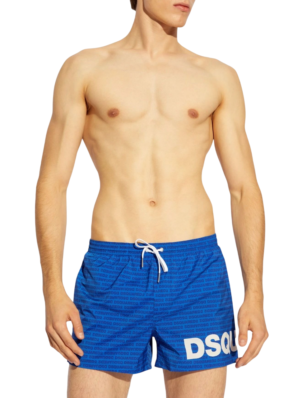 Dsquared2 boxer mare con logo all over blu D7B5C5950 BLUE SAPPHIRE-WHITE DSQUARED2 