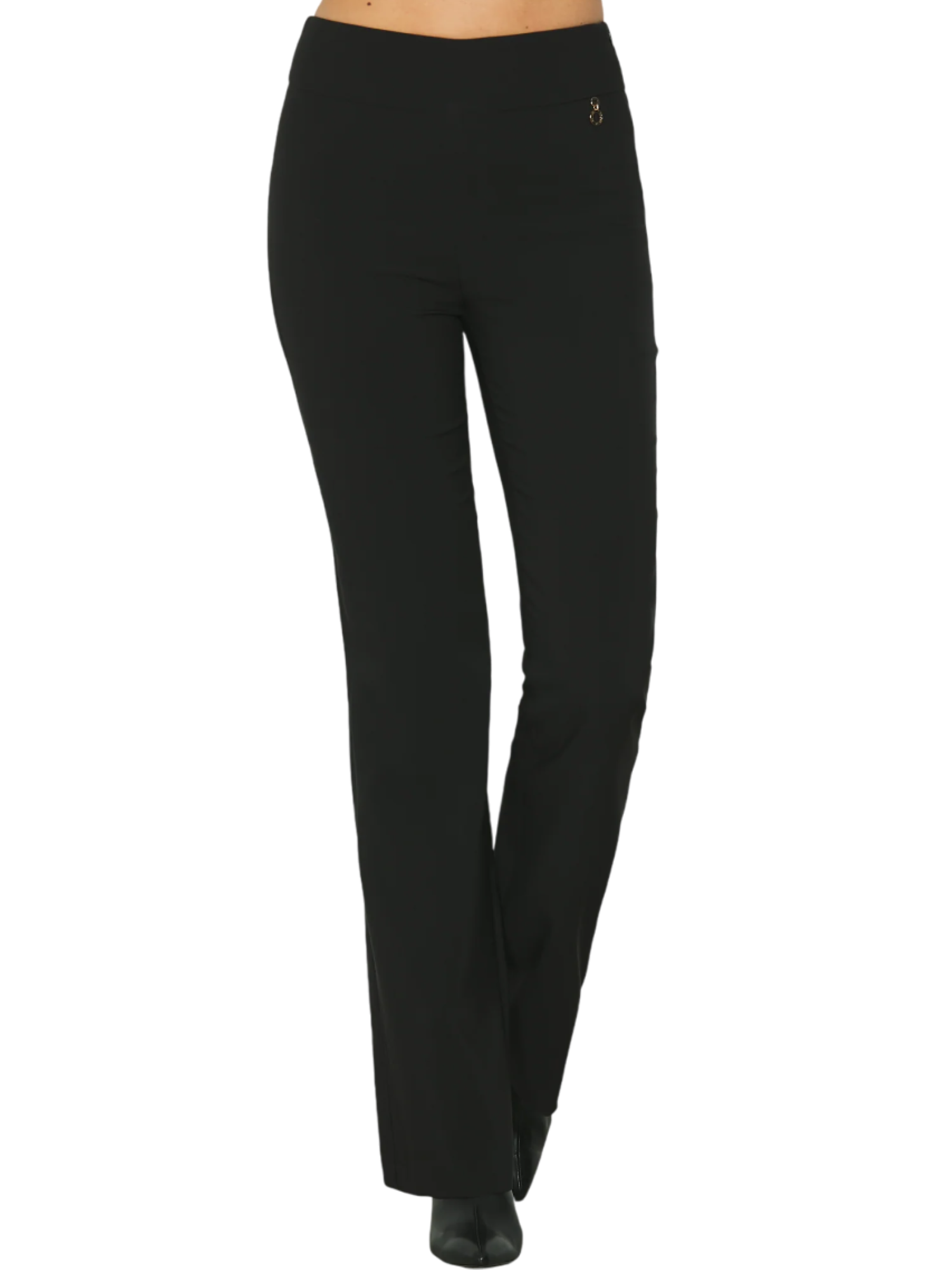 Relish pantaloni flare Balbina vita alta nero