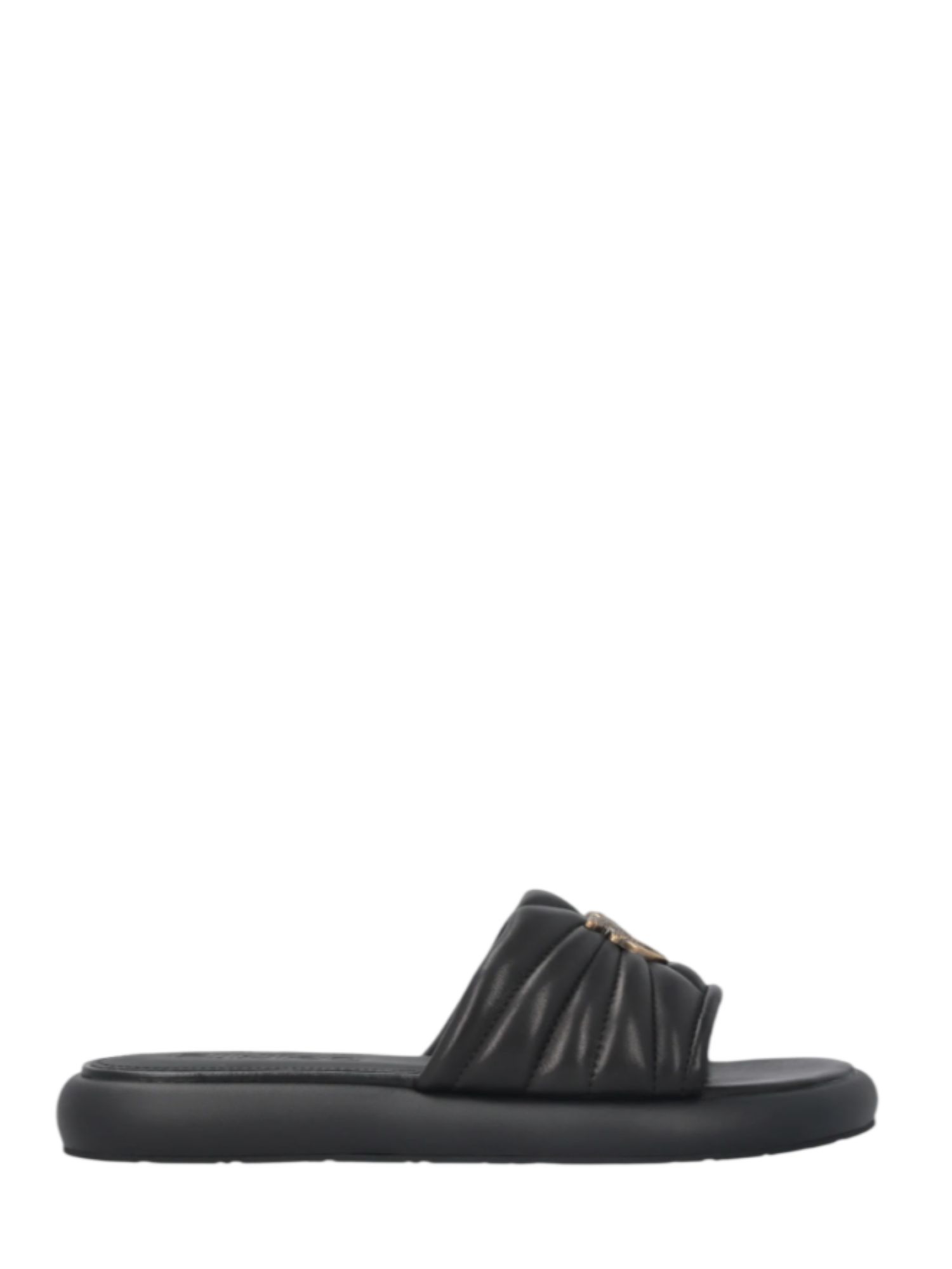 Pinko ciabatte Fiona in pelle con logo nero SD0525P003 Z99 PINKO 