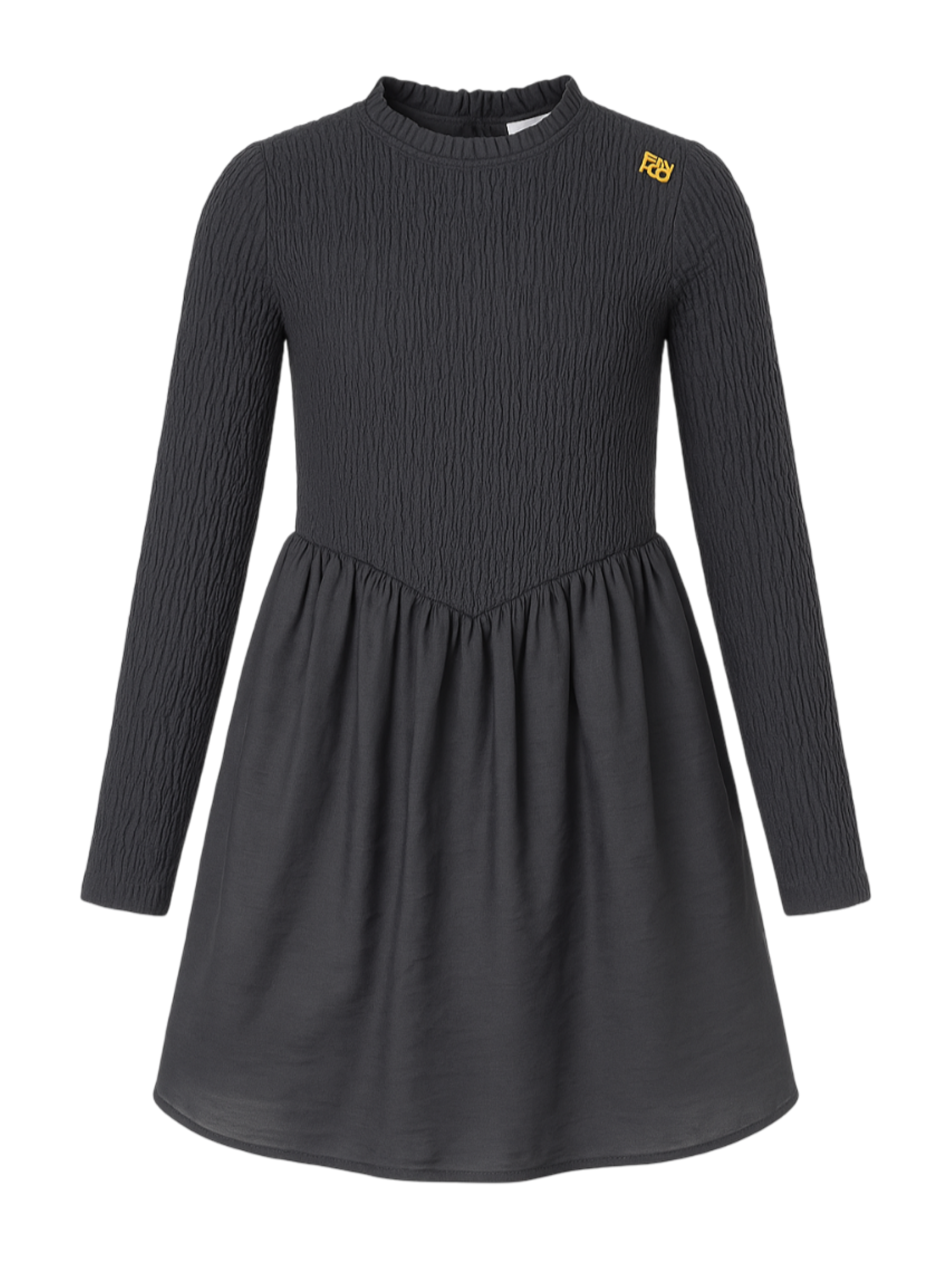 Pinko abito bambina in punto smock nero KFAB026CTV095 N000 PINKO KIDS 
