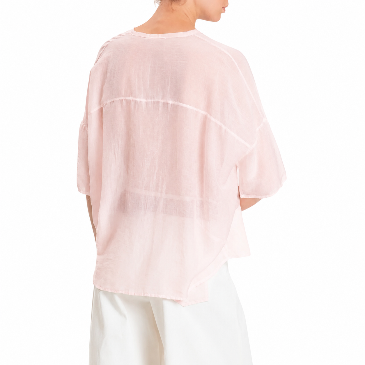 Vicolo camicia donna misto seta rosa TAB0670 ROSA VICOLO 
