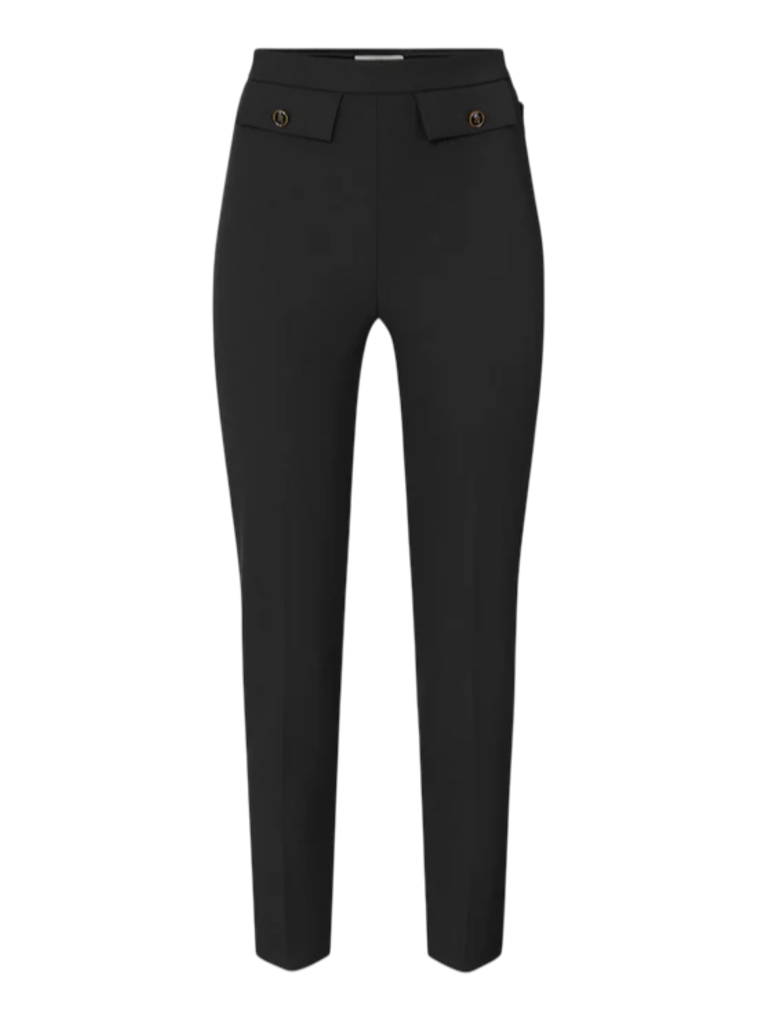 Elisabetta Franchi pantaloni slim in crepe nero PA12056E2 110 ELISABETTA FRANCHI 