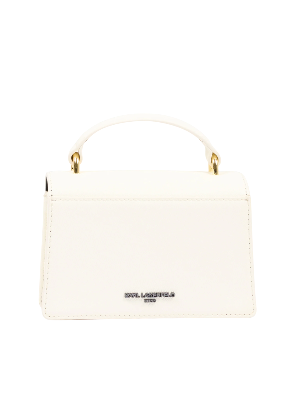 Karl Lagerfeld borsa in ecopelle saffiano con logo gioiello panna Z31212 ECRU KARL LAGERFELD KIDS 
