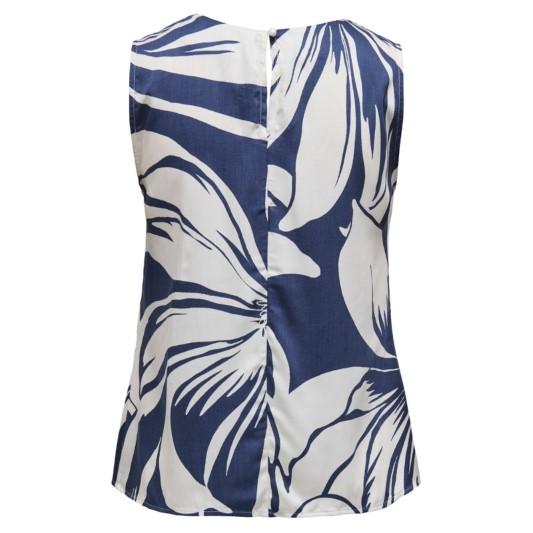 Only top in fantasia bianco blu 15347475 PAGEANT BLUE-MILEY MEGA FLOWER ONLY 
