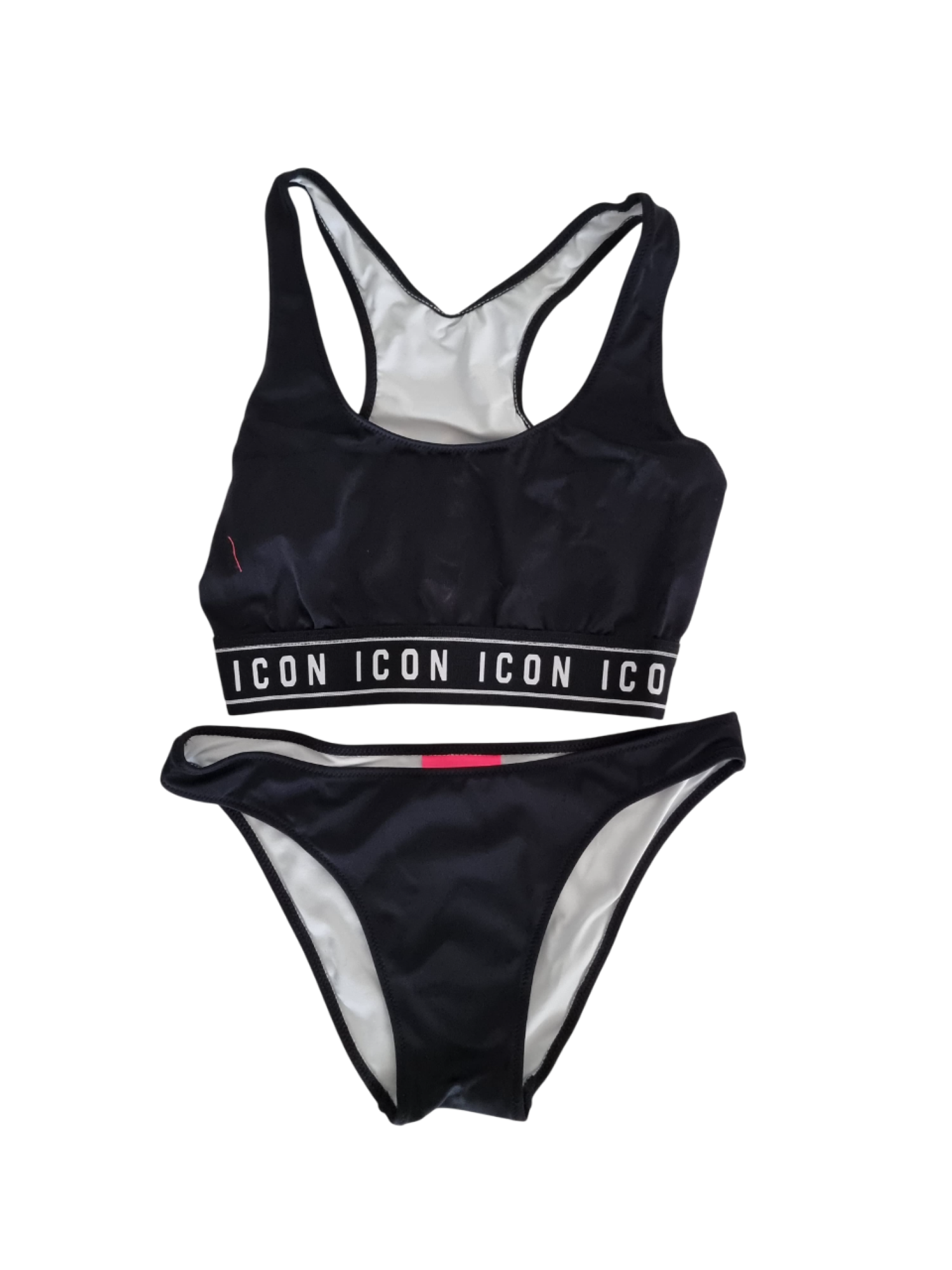 Icon bikini top e slip con logo nero IGCS00645 9000 ICON 