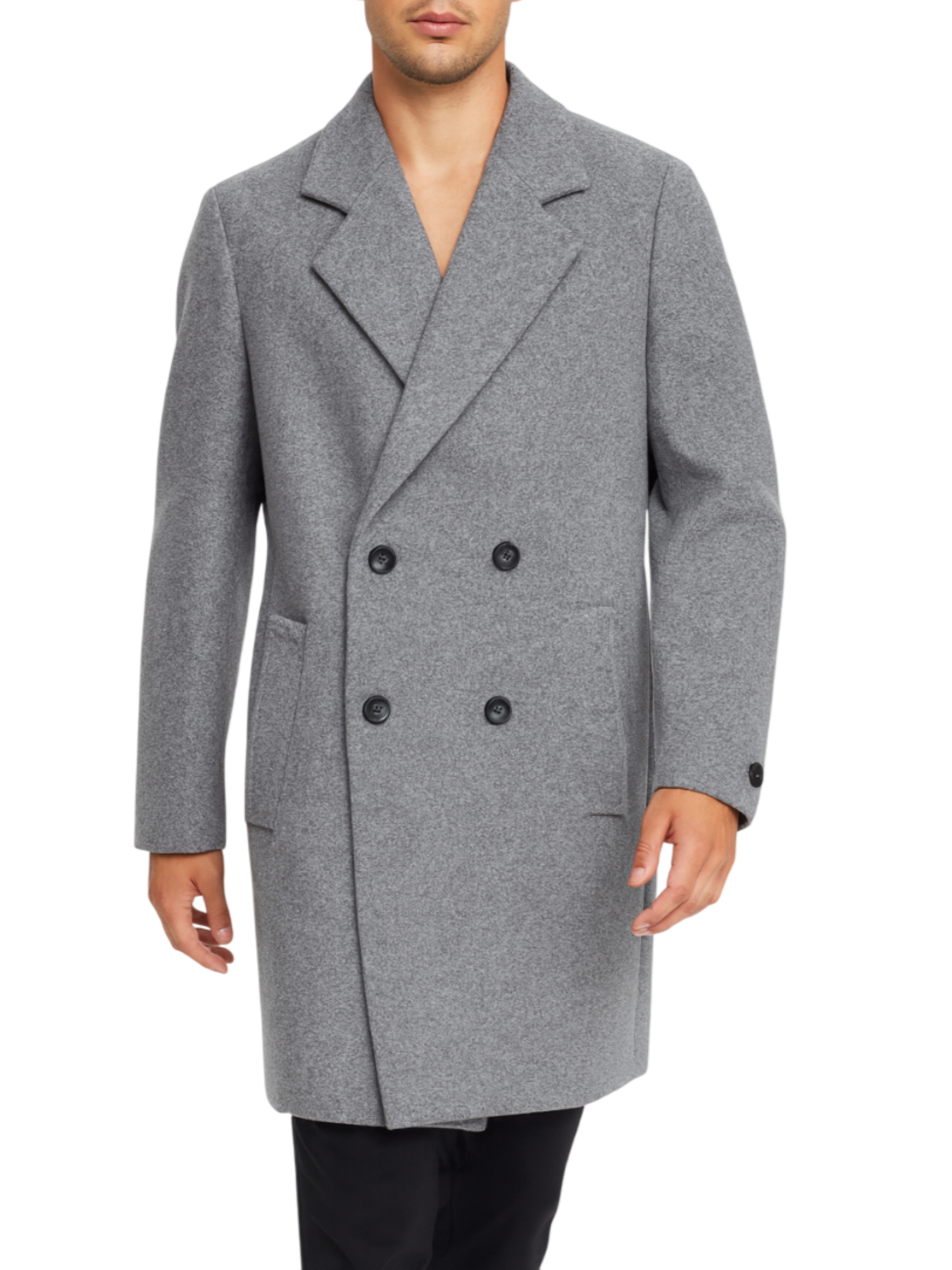 Alta Tensione cappotto uomo doppiopetto grigio 4185-SPAZIO GRIGIO ALTA TENSIONE 